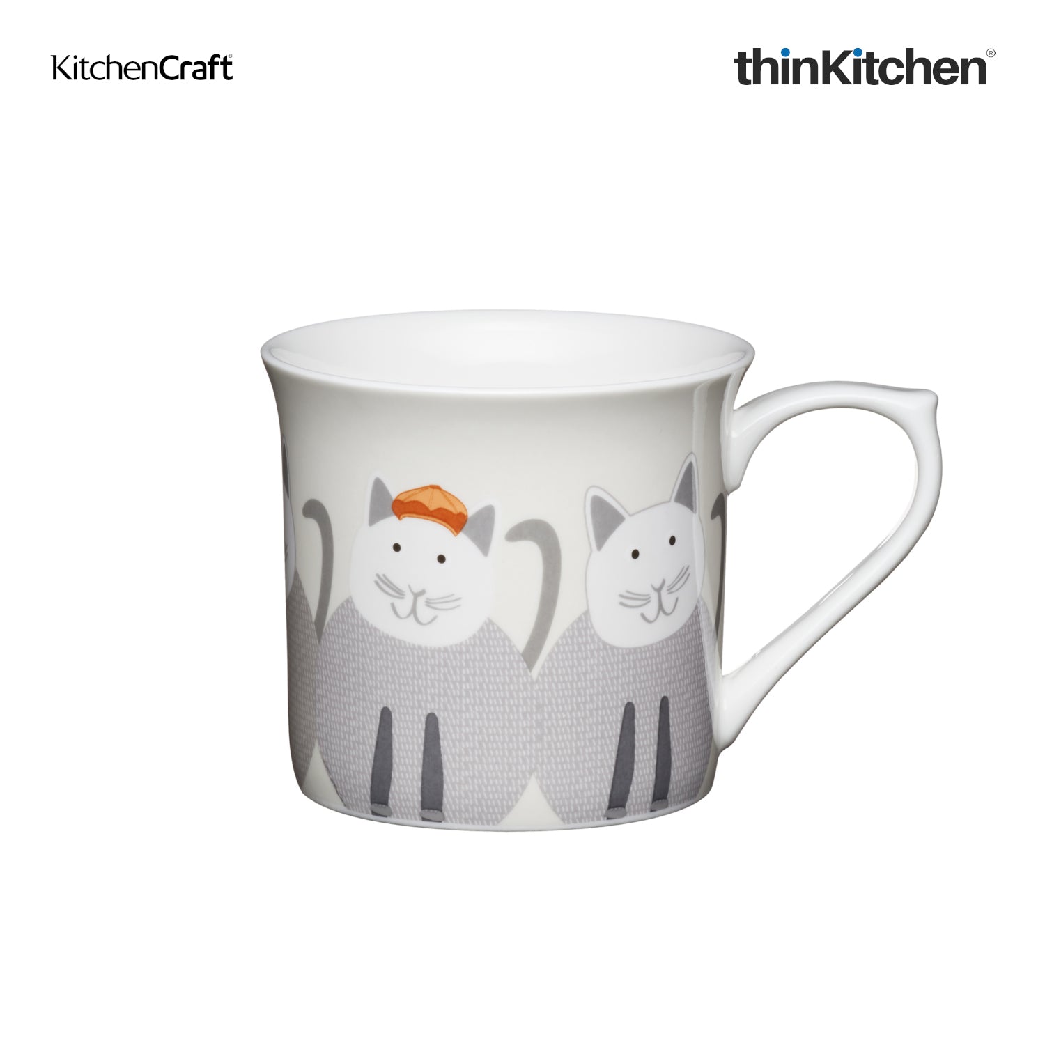 Kitchencraft Fluted Mug Cats 300ml - 2