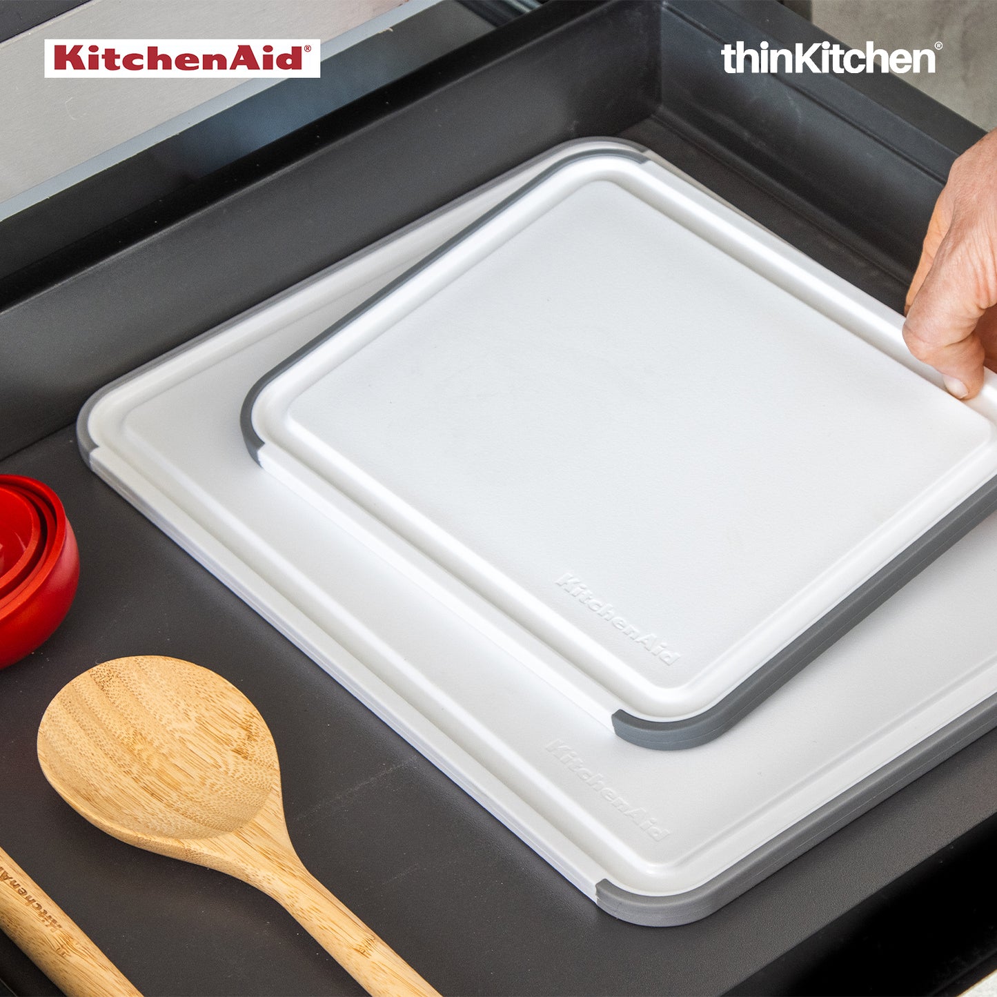 Kitchenaid Classic Polypropylene Non Slip Cutting Boards Set Of 2