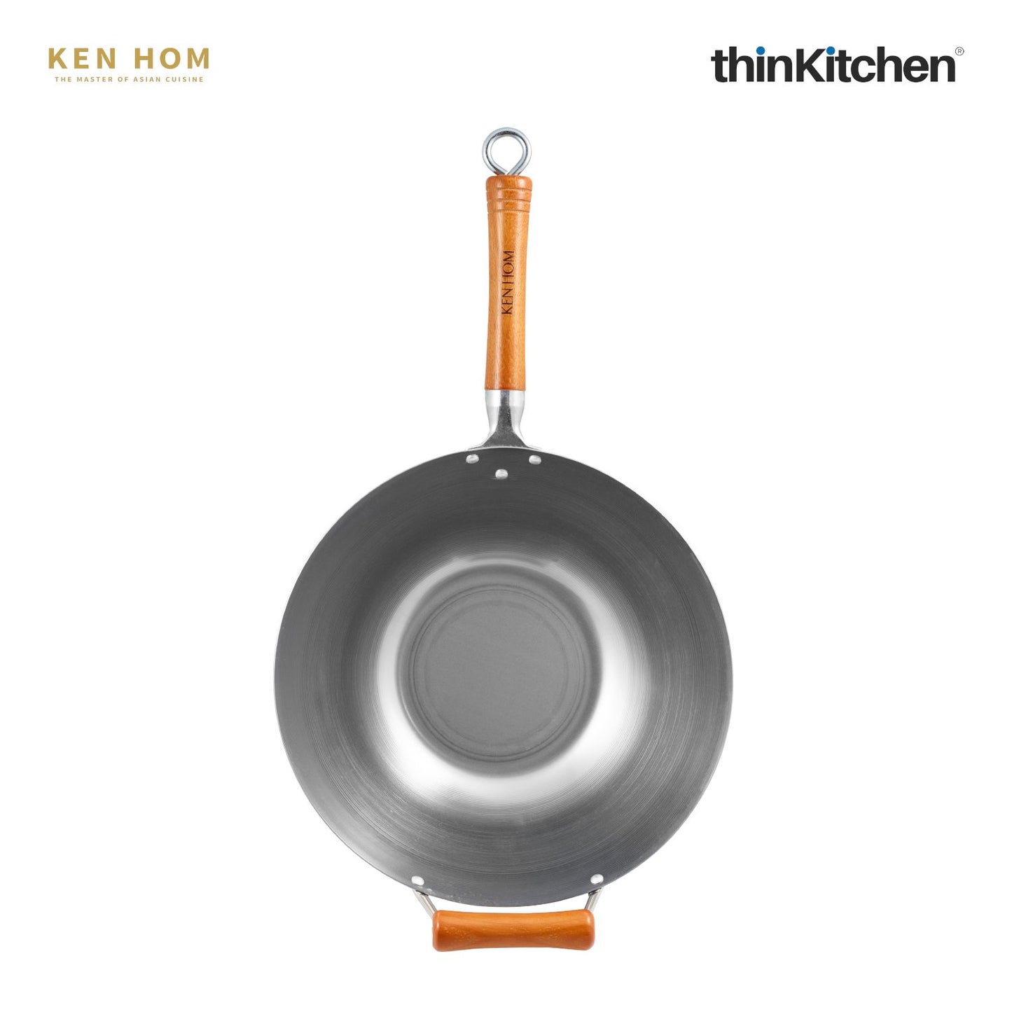 Ken Hom Carbon Steel Wok With Non-Stick Coating | 32cm