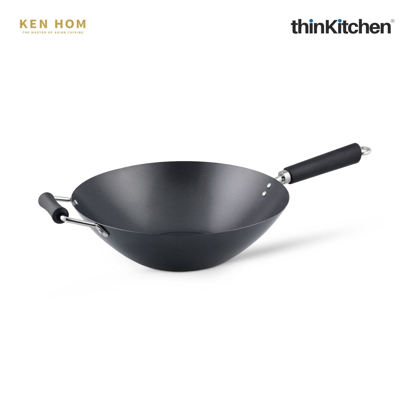 Ken Hom Excellence Carbon Steel Non Stick Wok 35cm