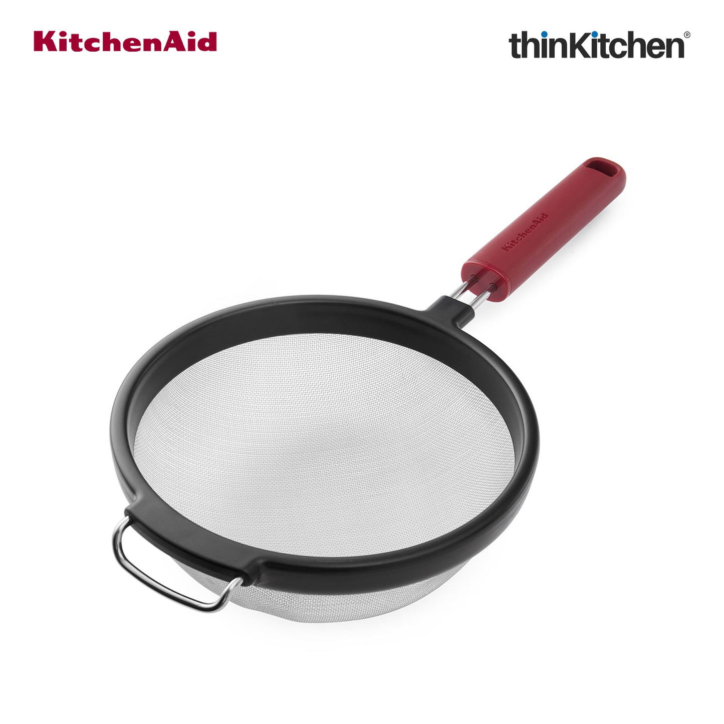 KitchenAid Stainless Steel Mesh Sieve - Empire Red, 17cm | Durable, Dishwasher Safe
