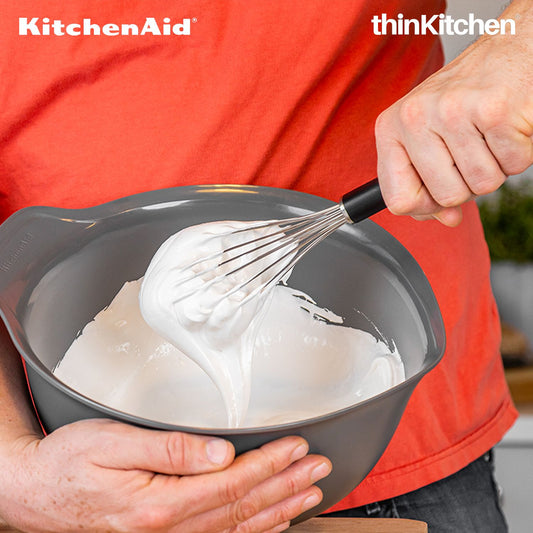 Utility Whisk, Matte Black, Heat Resistant Cooking Utensil, Non-Stick Safe with Durable Handle, 27cm