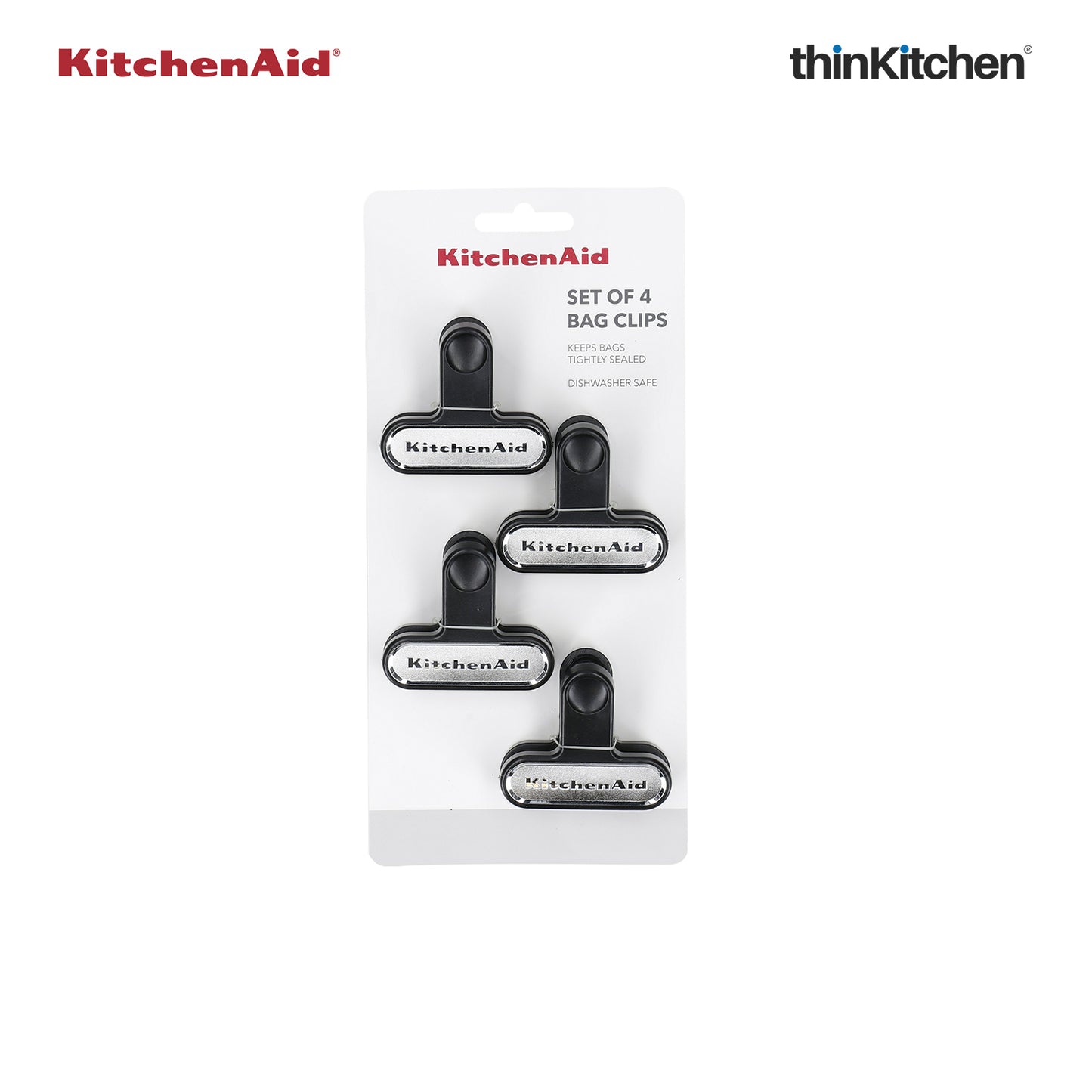 Kitchenaid 4 Pc Food Storage Bag Clips Set Black