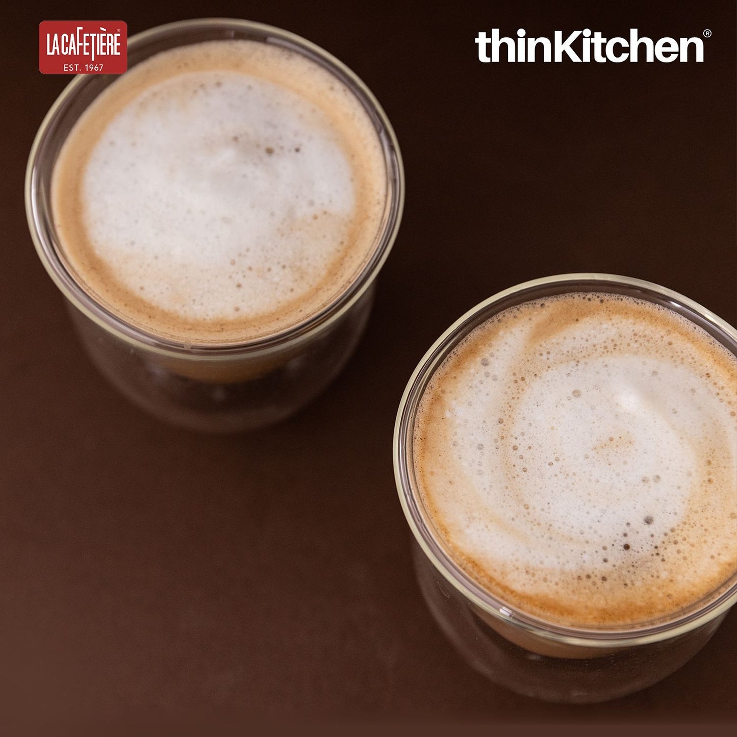 La Cafetiere Set of 2 Double-Wall Cappuccino Glasses