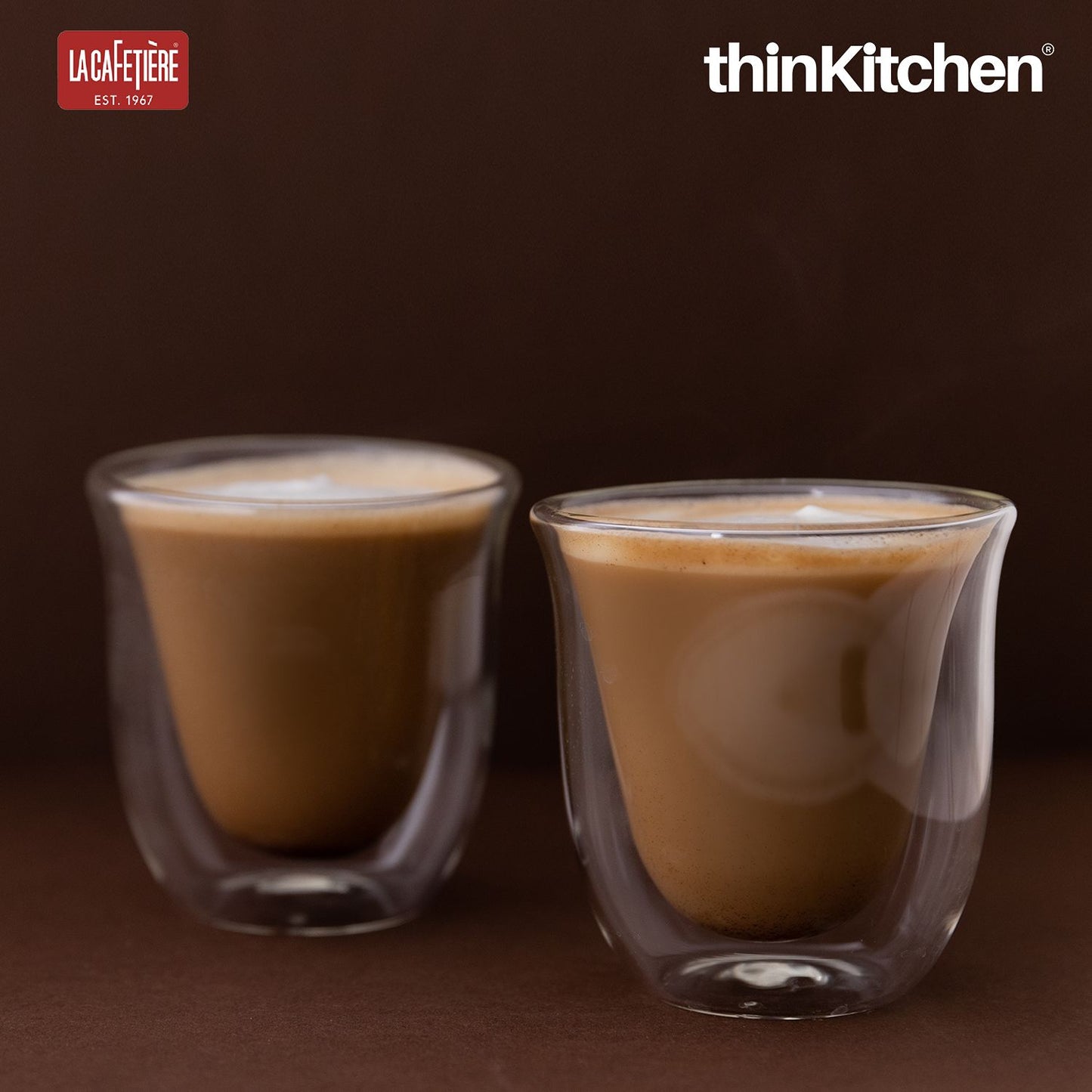 La Cafetiere Set of 2 Double-Wall Cappuccino Glasses