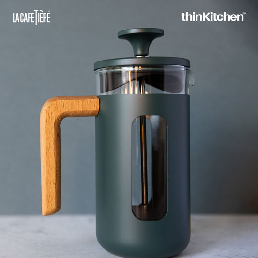 La Cafetiere Pisa Stainless Steel Cafetiere Three Cup Green