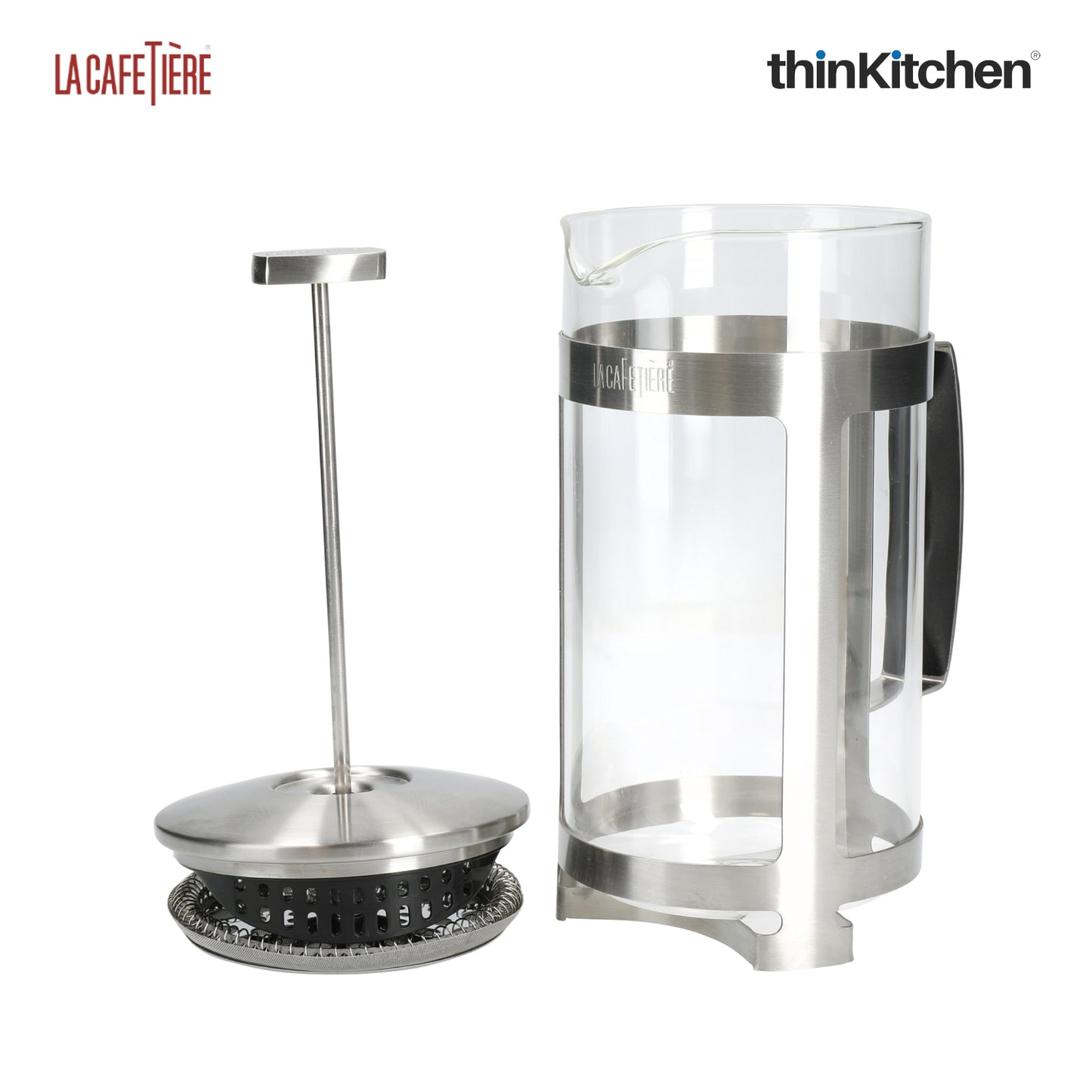 La Cafetiere Trieste Gift Set 1 Litre Cafetiere With Two 230ml Coffee Glasses
