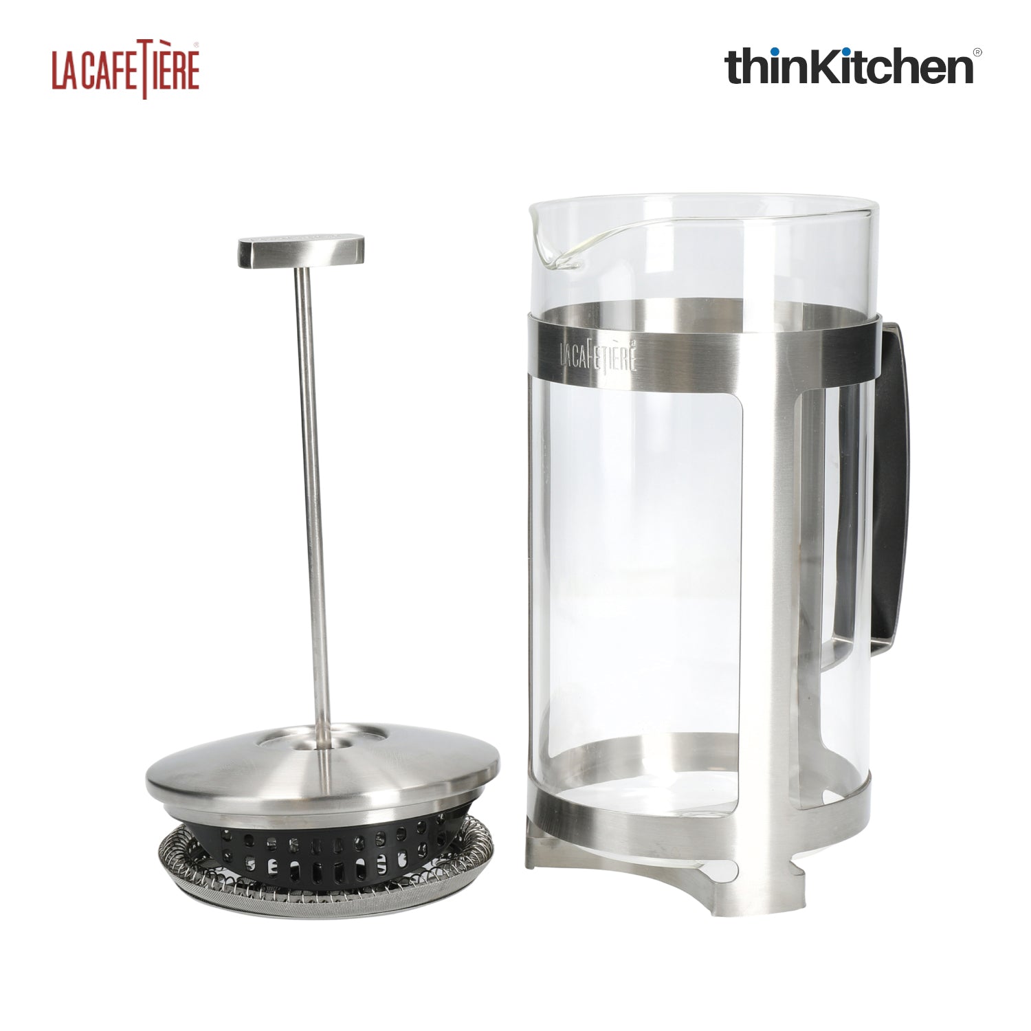 La Cafeti�re Trieste Gift Set, 1 Litre Cafeti�re And Two 230Ml Cappuccino Glasses, Gift Boxed - 2