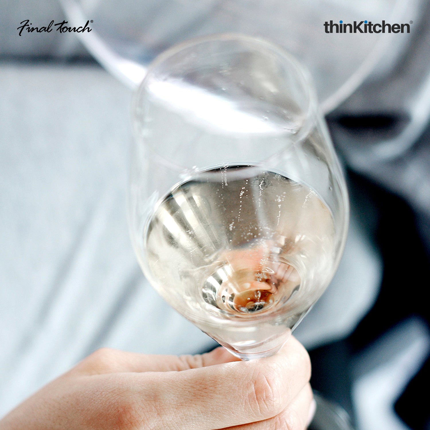 Final Touch Champagne Lead Free Crystal Glasses Set Of 4 - 2