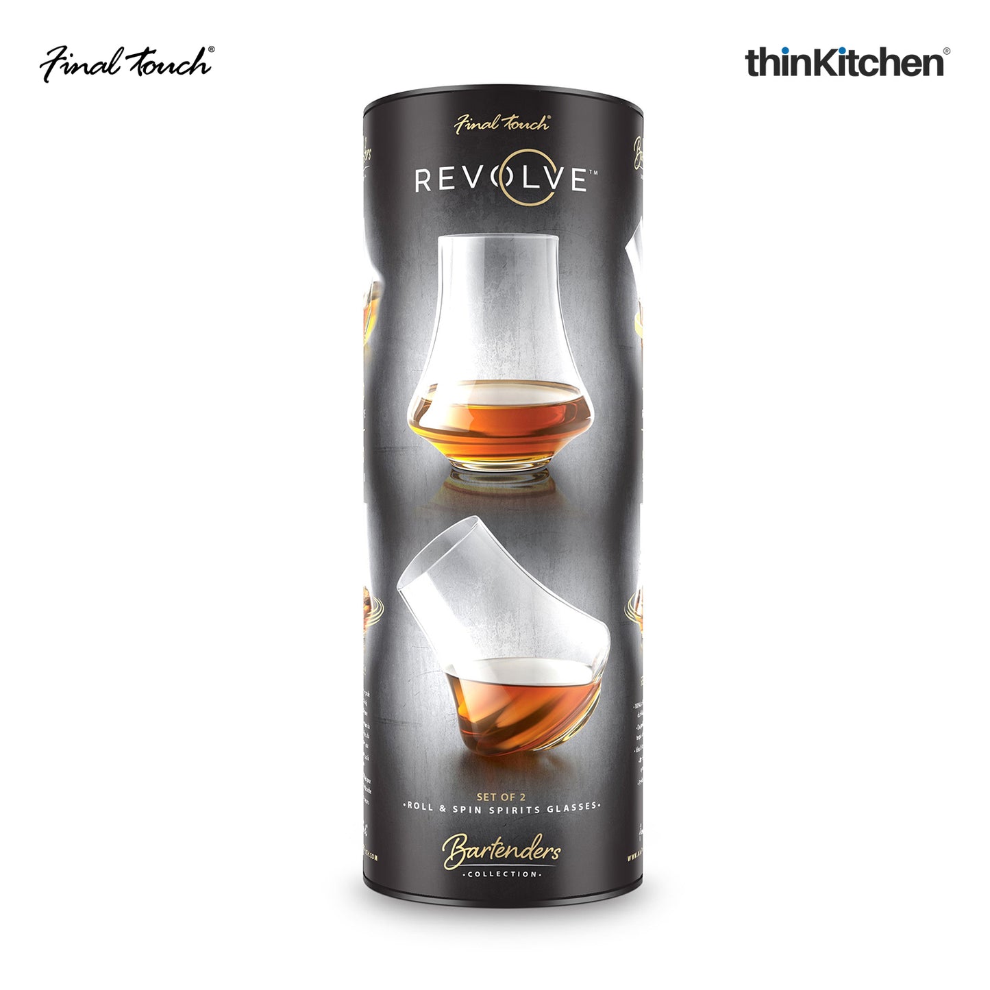 Final Touch Revolve Spirits Tasting Glass Set Of 2