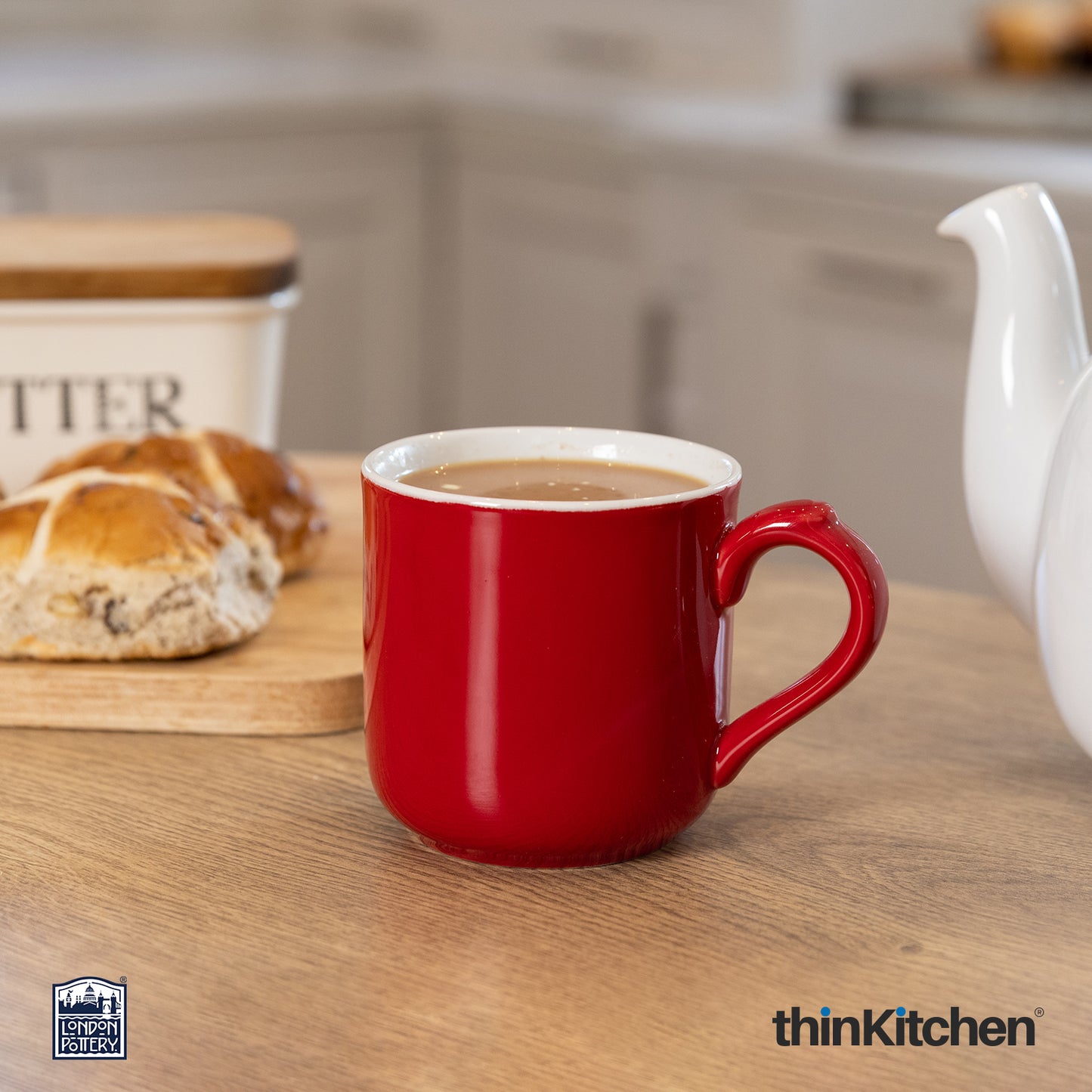 London Pottery Farmhouse Mug Red 250ml