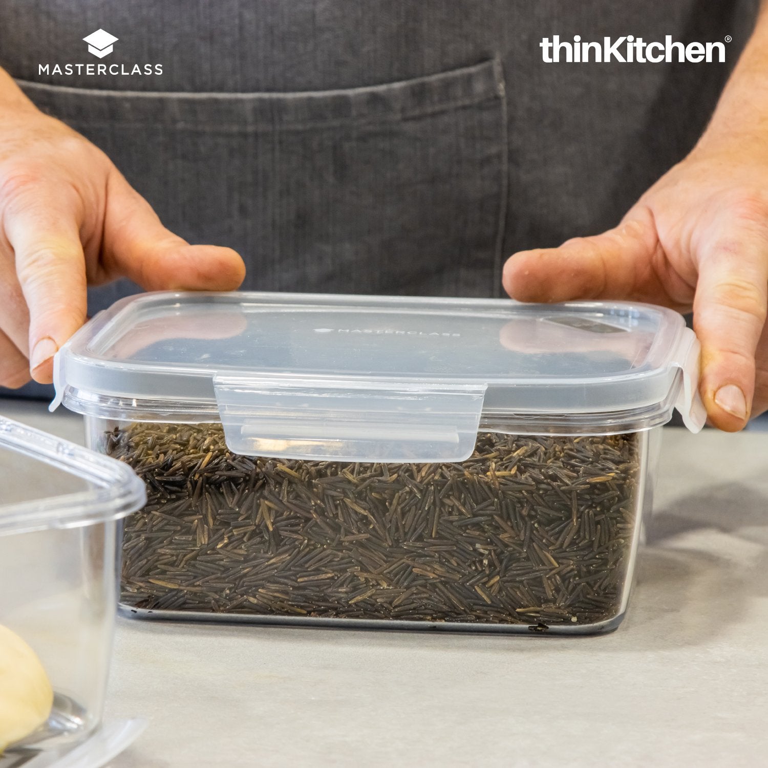 Masterclass Recycled Eco Snap Food Storage Container Rectangular 1500ml - 1