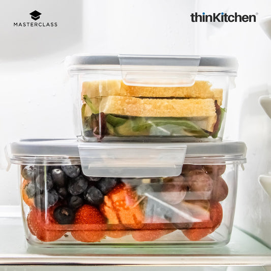 Masterclass Recycled Eco Snap Food Storage Container Square 800ml