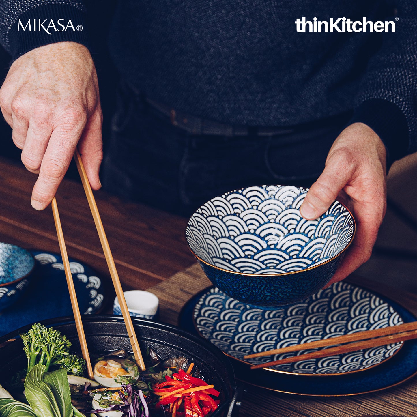 Mikasa Satori 11 5cm Porcelain Indigo Blue Miso Serve Bowl