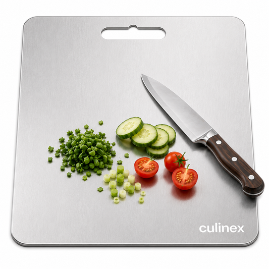 Premium Stainless Steel Chopping Board 1.5 mm Thick – 12 x 14 Inches | Food-Grade Metal Kitchen Cutting Board
