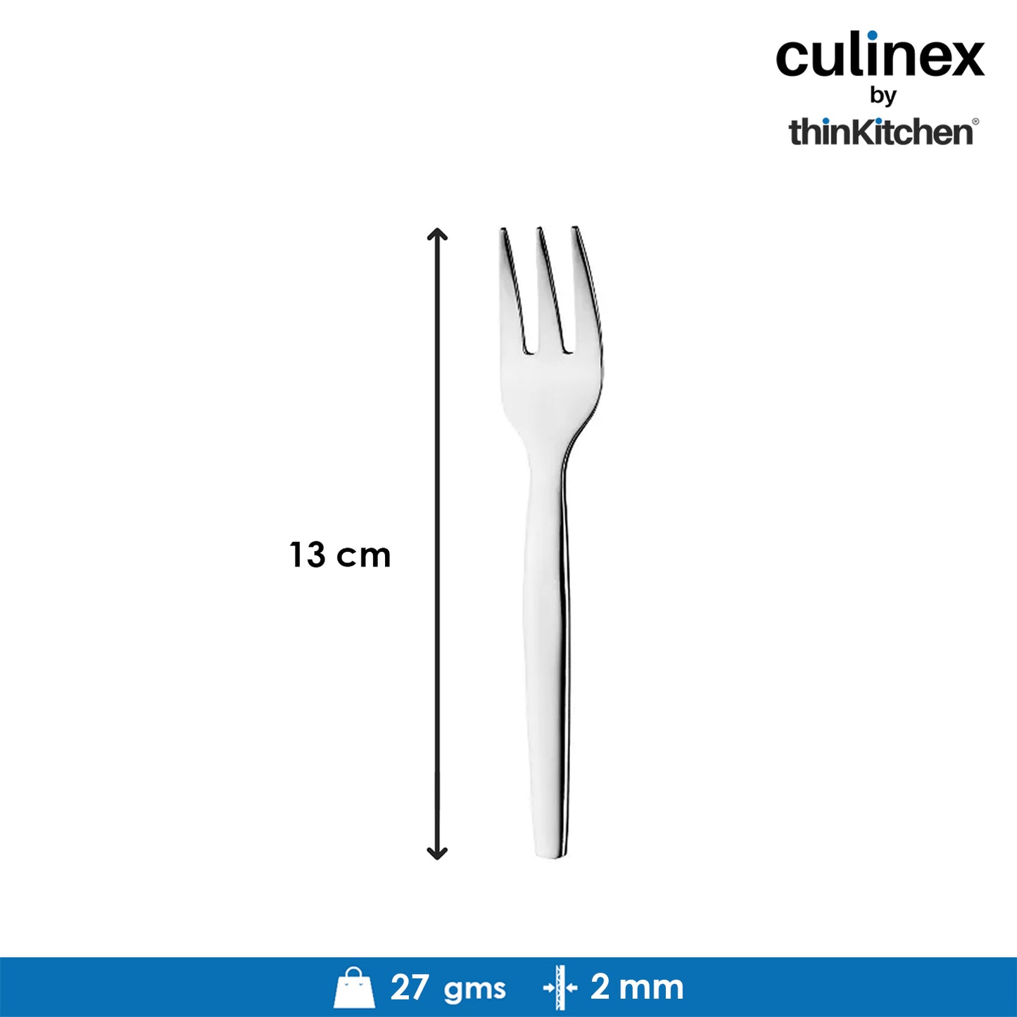 Culinex by thinKitchen|Queen Stainless Steel Cake Fork, Set of 6