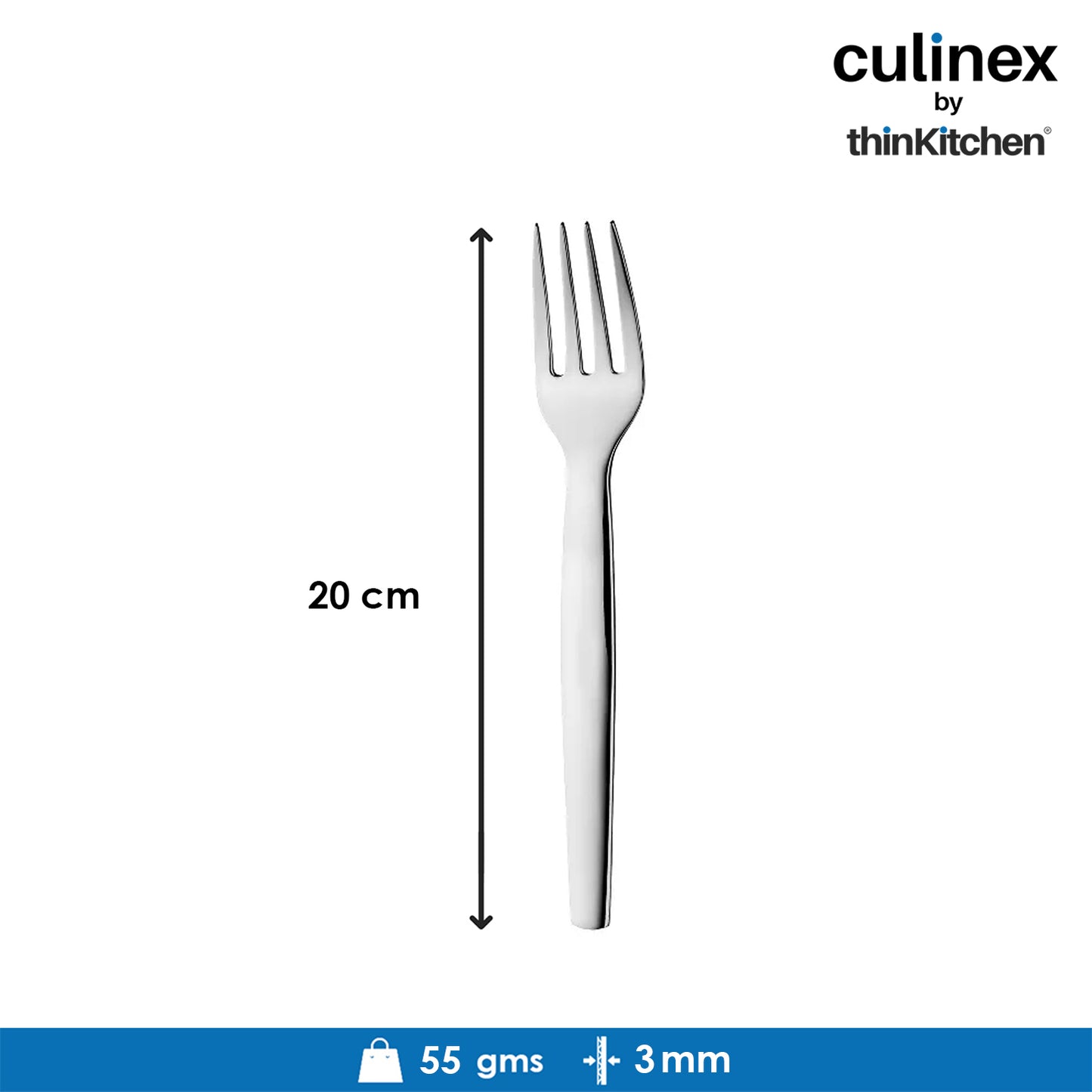 Culinex by thinKitchen|Queen Stainless Steel Dinner Fork, Set of 6