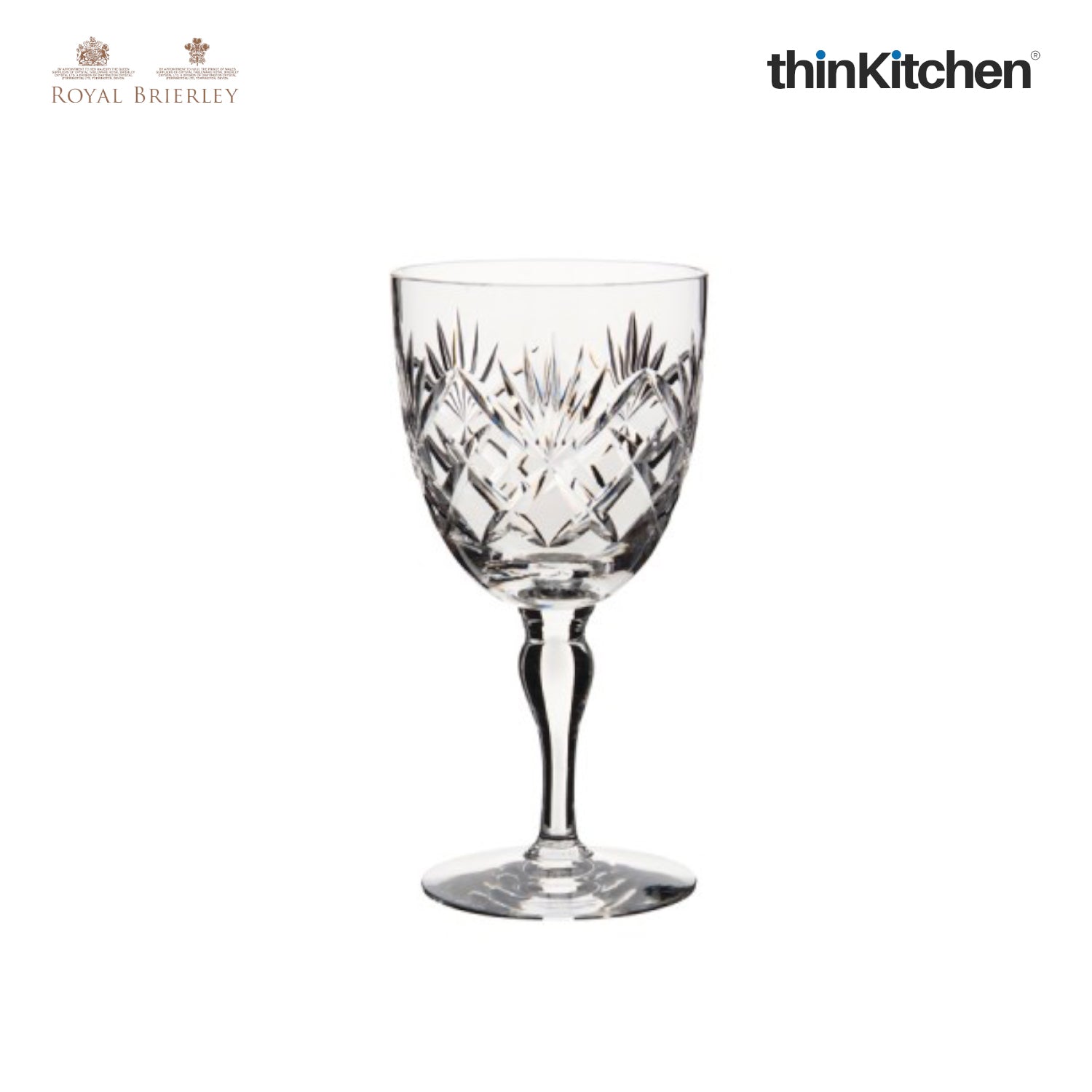 Royal Brierley Tall Braemar Goblet Glass - 1