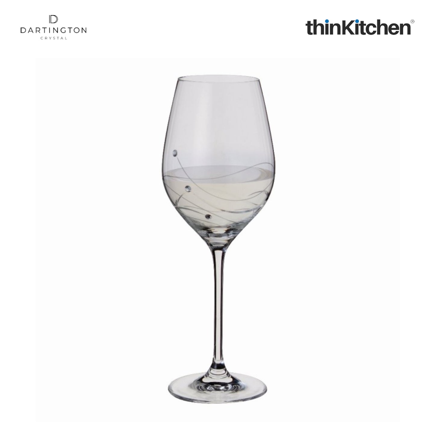 Dartington Crystal Glitz Wine Glass Set Of 2