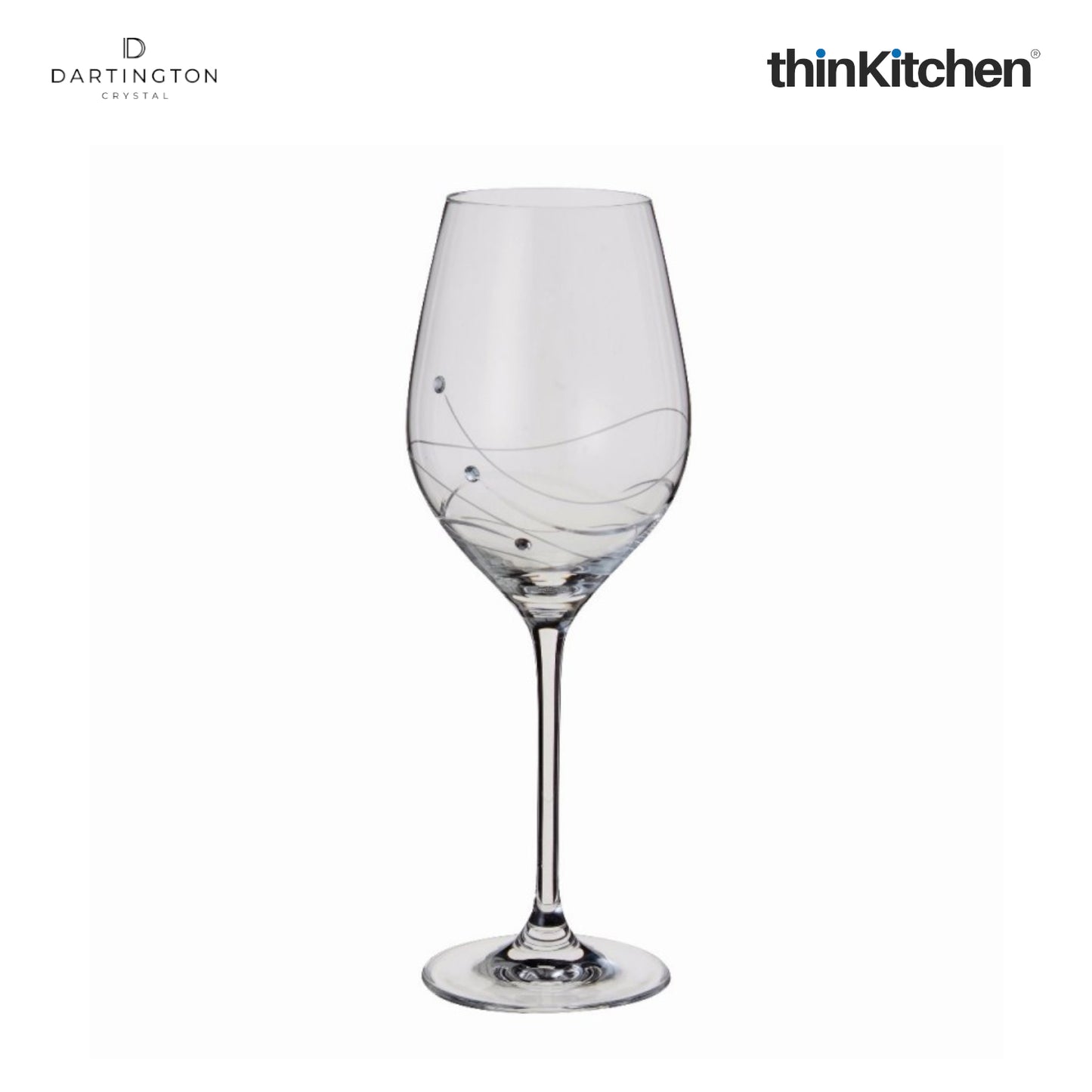 Dartington Crystal Glitz Wine Glass Set Of 2