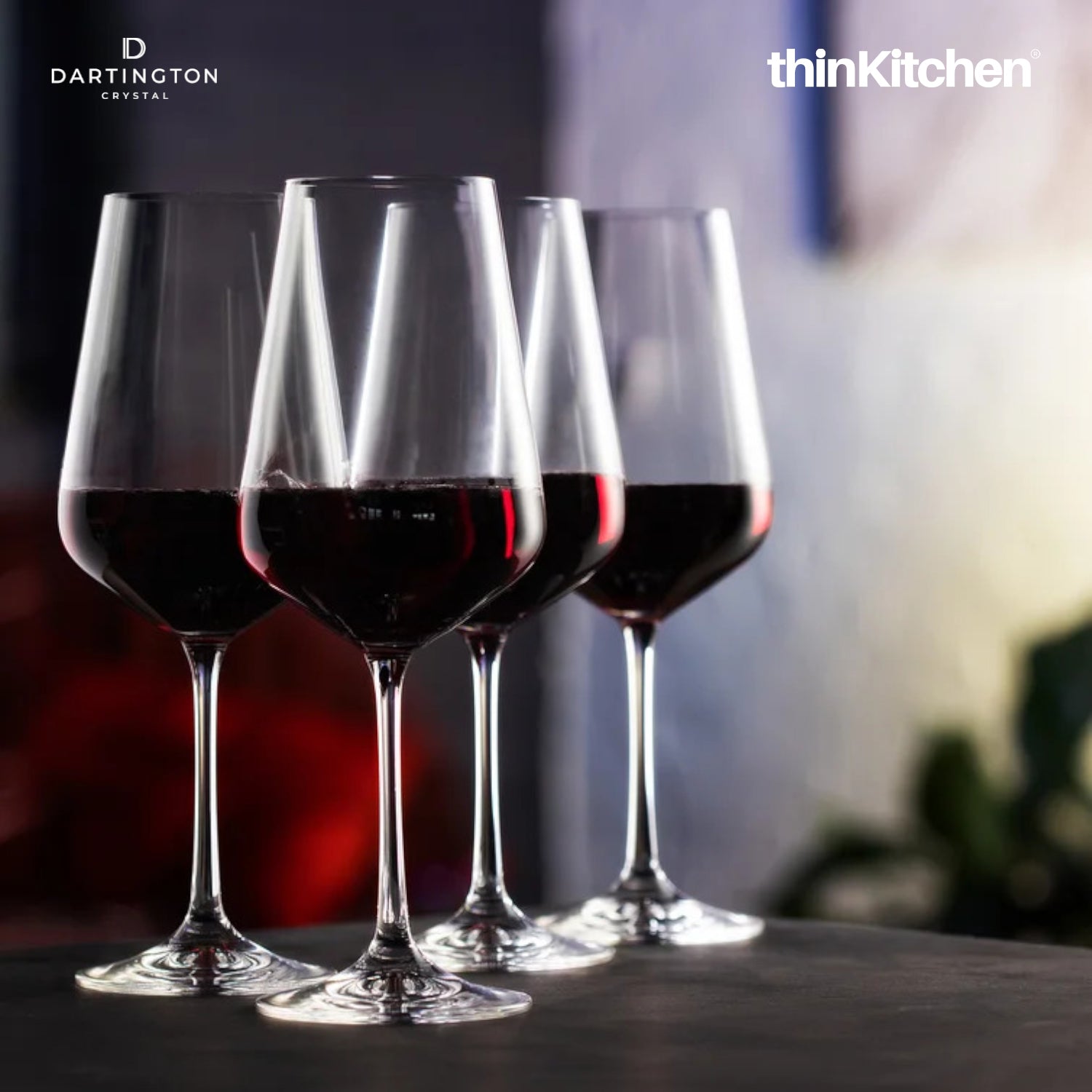 Dartington Crystal Cheers Red Wine Glass Set Of 4 - 1