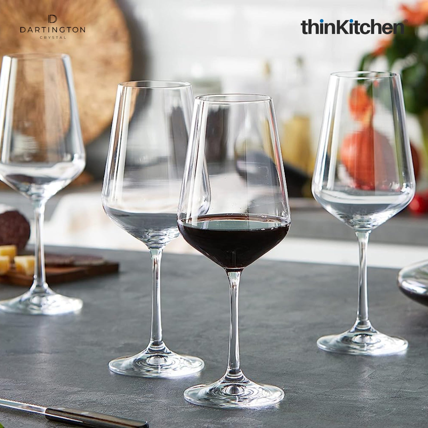 Dartington Crystal Cheers Red Wine Glass Set Of 4 - 3