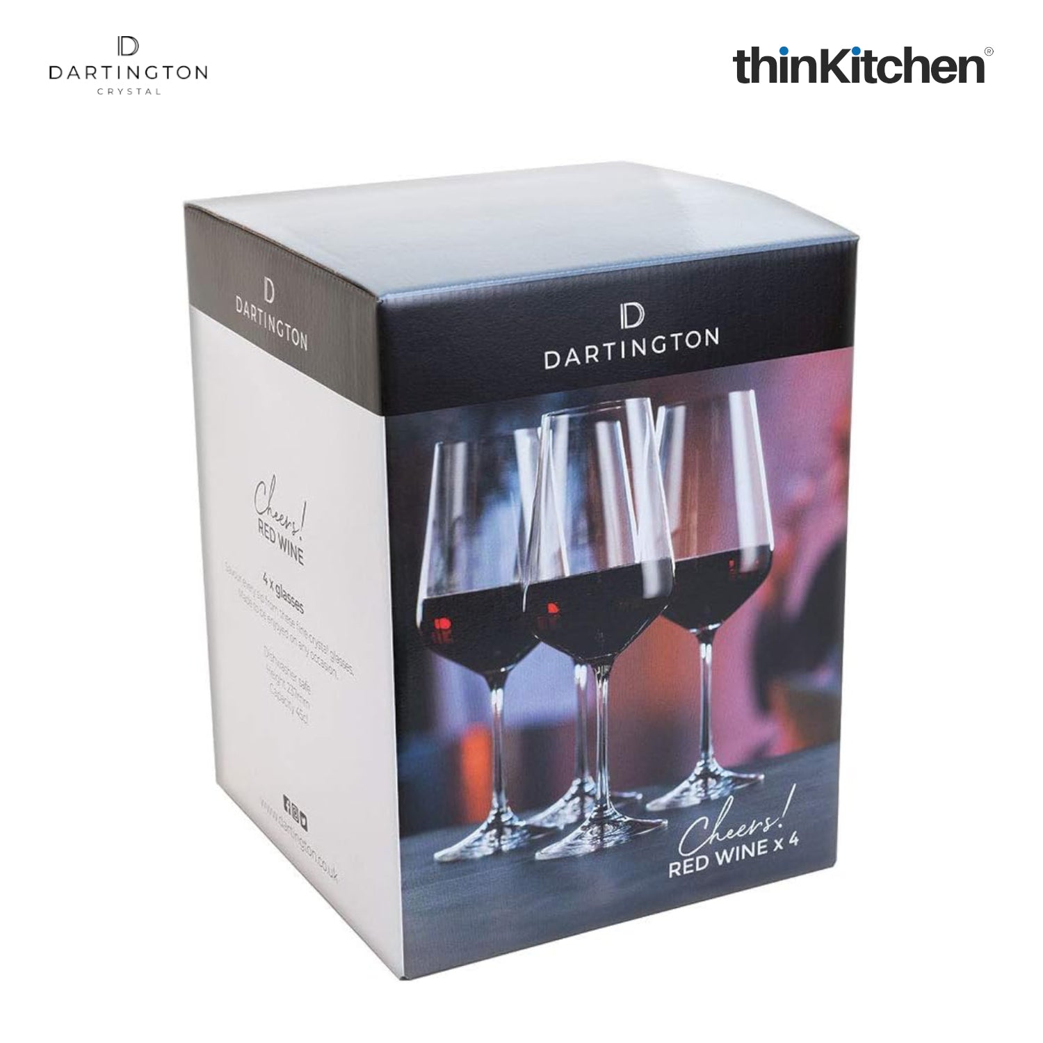Dartington Crystal Cheers Red Wine Glass Set Of 4 - 5