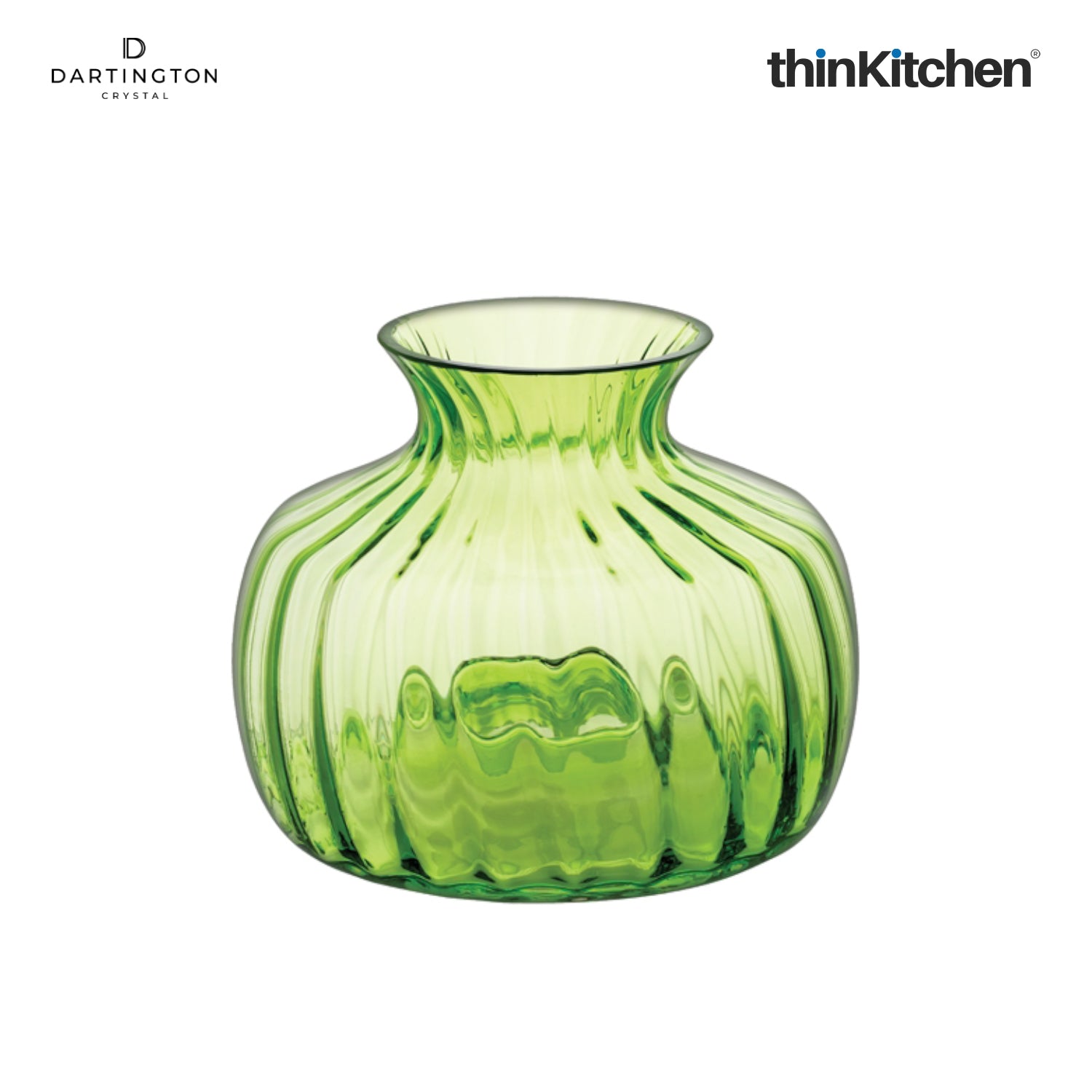 Dartington Cushion Lime Green Medium Vase - 3