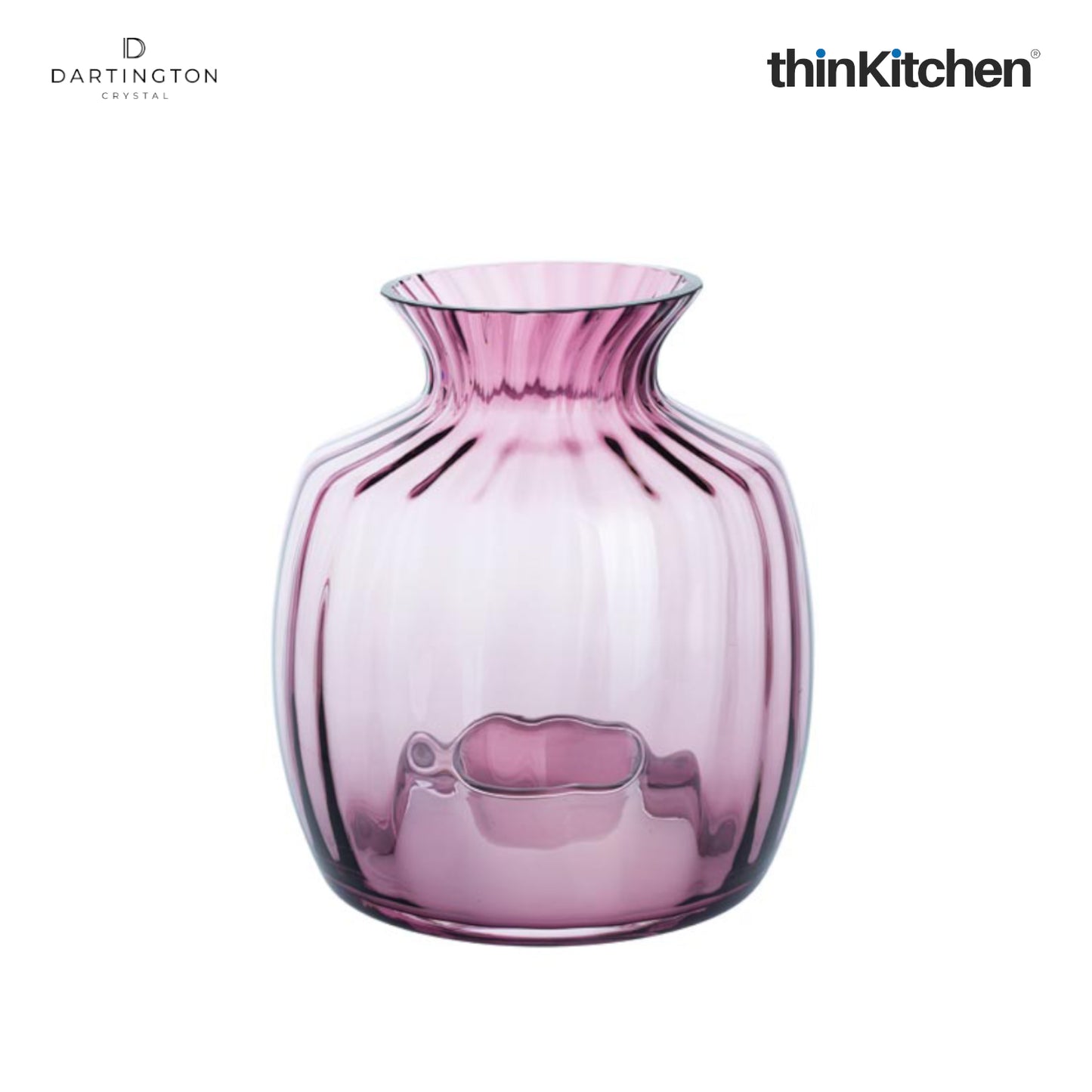 Dartington Crystal Cushion Purple Large Flower Vase