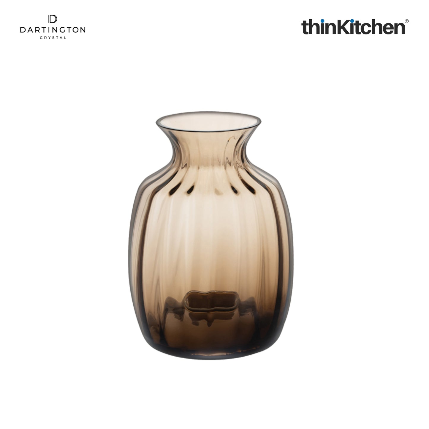 Dartington Cushion Tall Topaz Vase