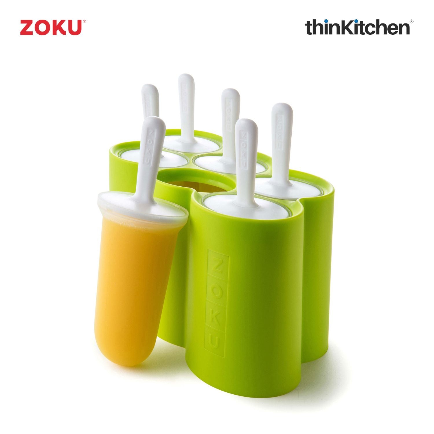 Zoku Green Classic Pop Mold – Popsicle Maker with 6 Ice Pop Molds & Drip Guards | Reusable Popsicle Molds for Homemade Ice Pops, Yogurt & Frozen Treats - 15