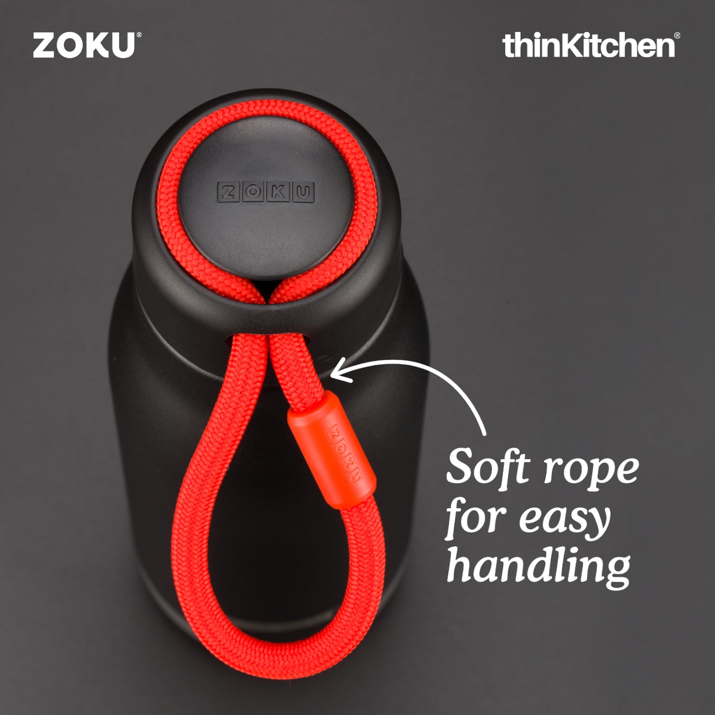 Zoku Stainless Steel Bottle Black 500ml