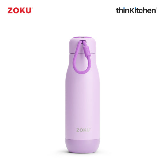 Zoku Lavender 530ml Thermo Steel Insulated Water Bottle for Hot & Cold Drinks