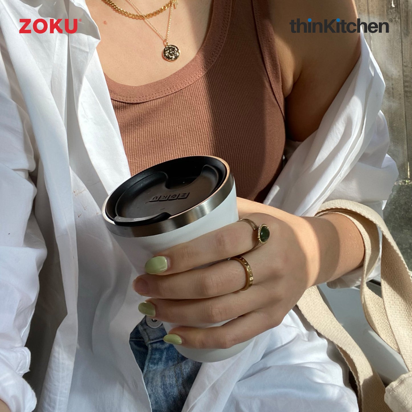 Zoku 12oz White 3in1 Tumbler