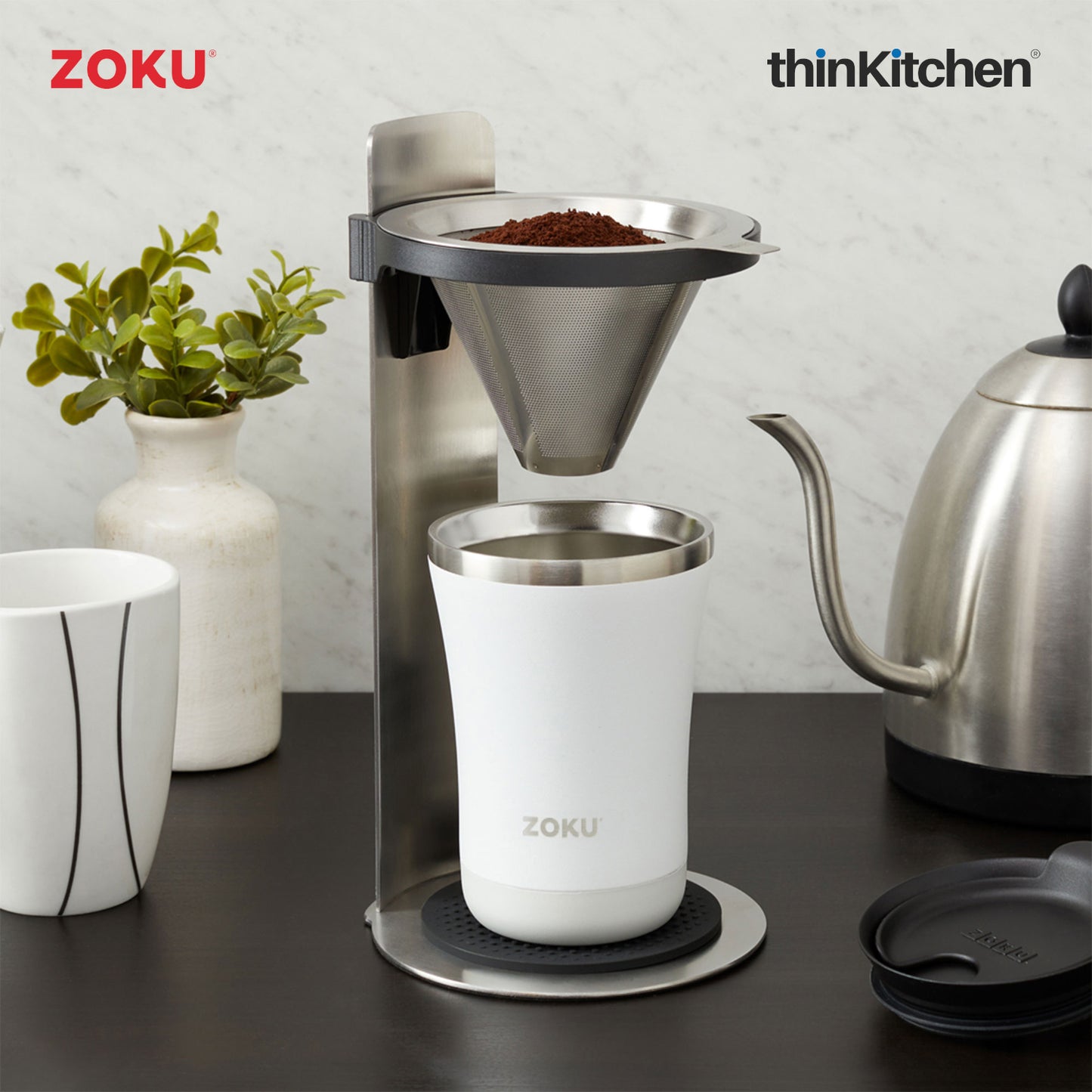 Zoku 12oz White 3in1 Tumbler