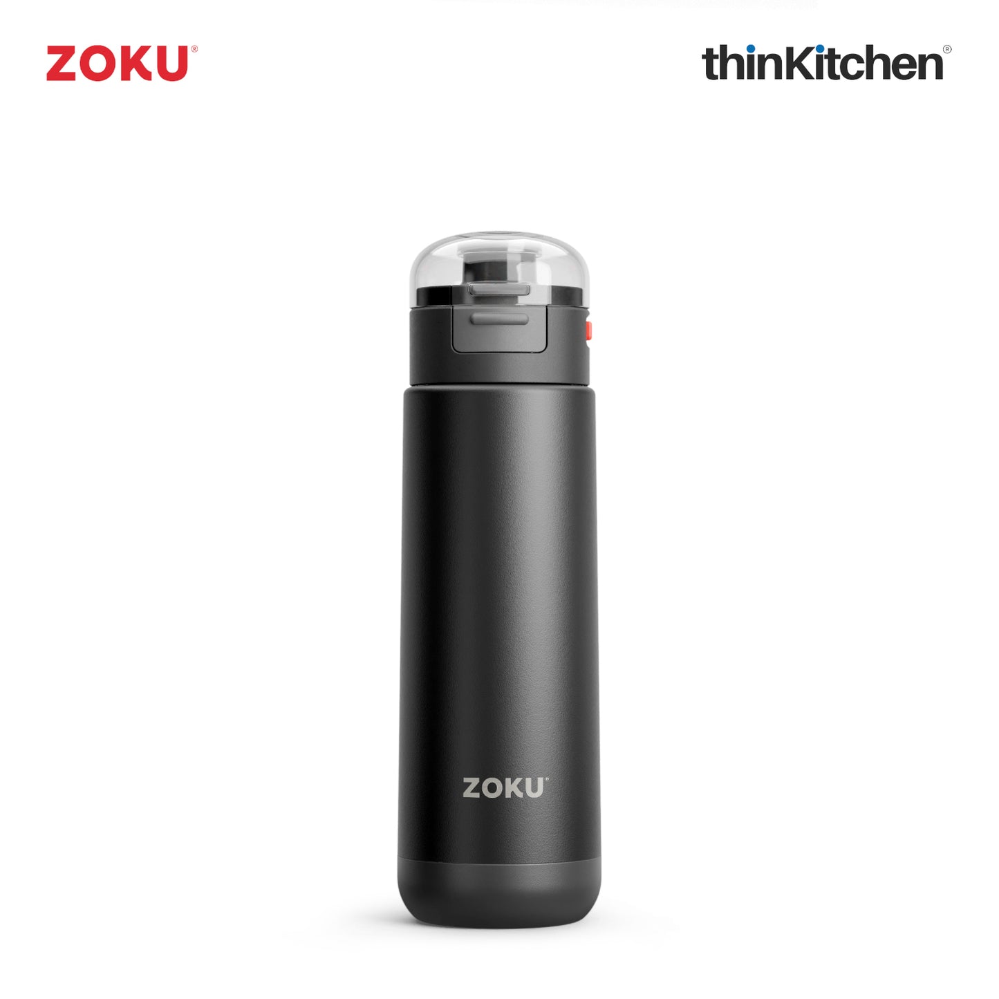 Zoku Black 18oz Stainless Flip Top Bottle