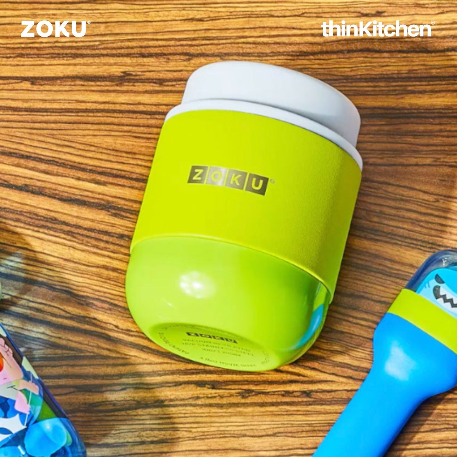 Zoku Stainless Steel Food Jar Lime Green - 3