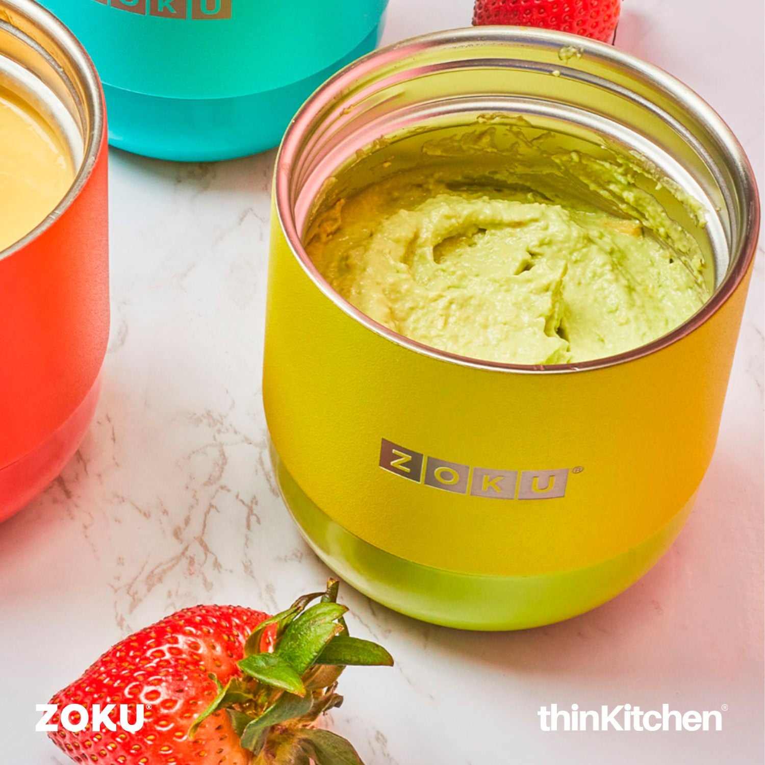 Zoku Stainless Steel Food Jar Lime Green - 8