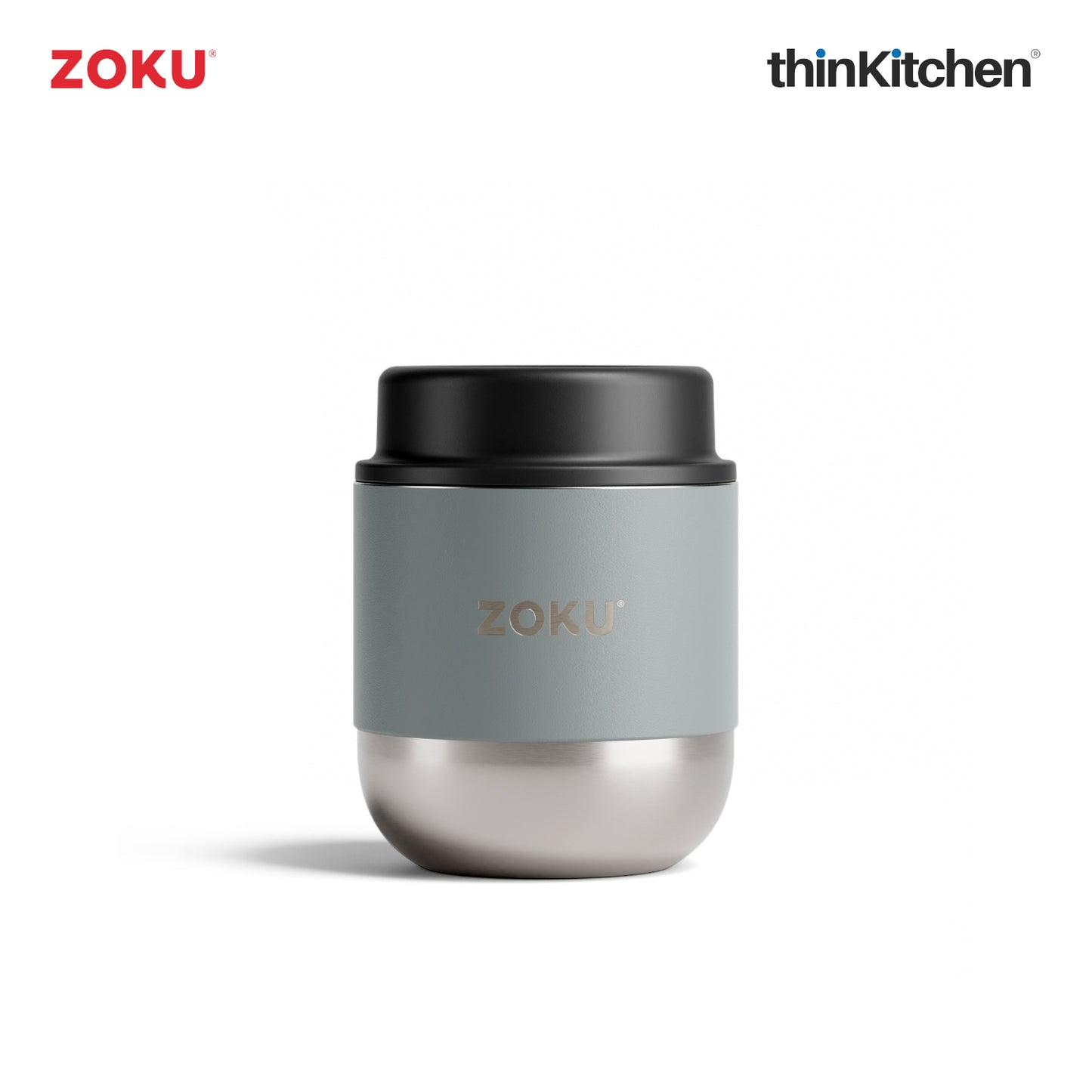 Zoku Stainless Steel Food Jar Grey