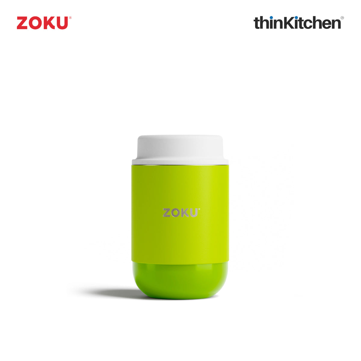 Zoku Stainless Steel Food Jar, Lime Green, 475ml thinKitchen