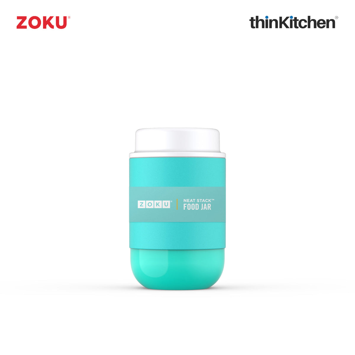 Zoku Stainless Steel Food Jar, Teal, 475ml thinKitchen