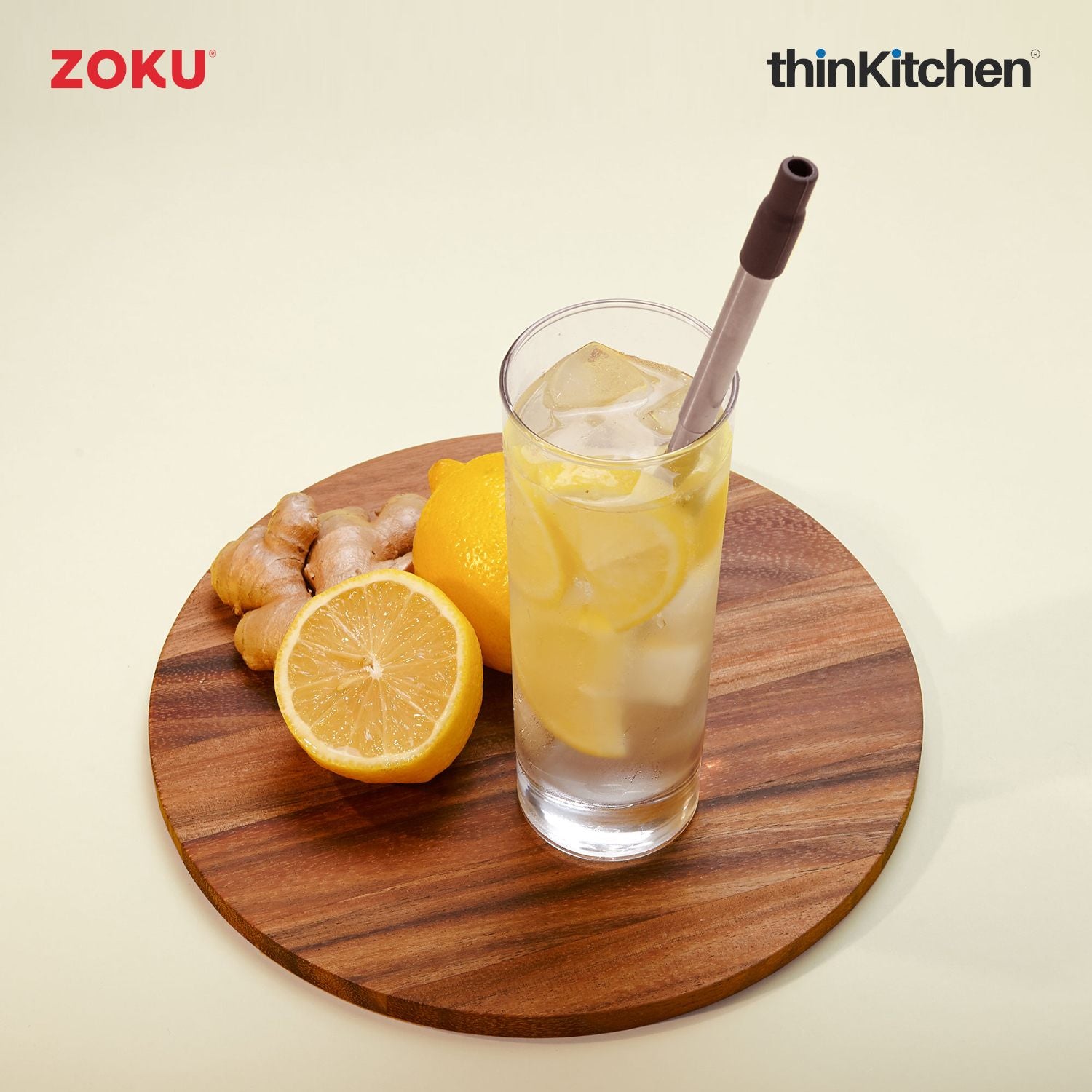 Zoku Grey Two Tone Pocket Straw - 20