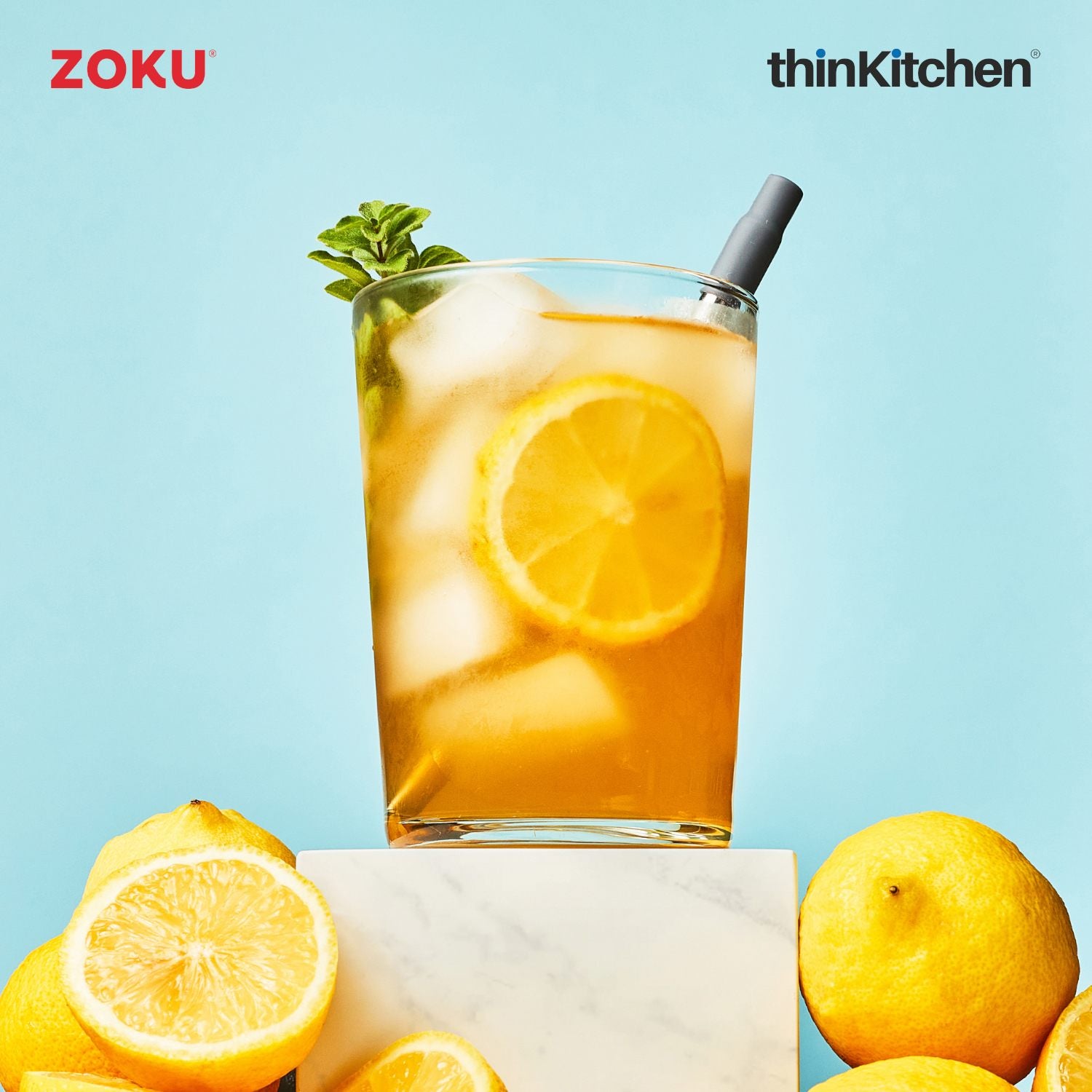 Zoku Grey Two Tone Pocket Straw - 15