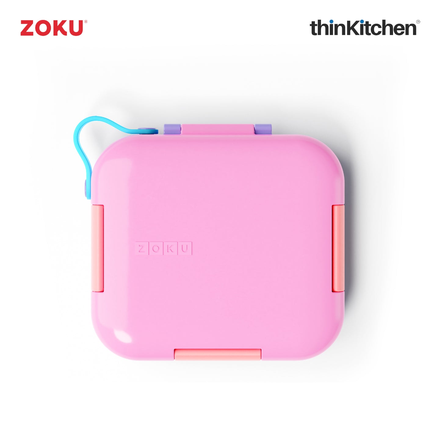 Zoku Premium Pink Neat Bento Box | Leakproof Kids Lunch & Food Container