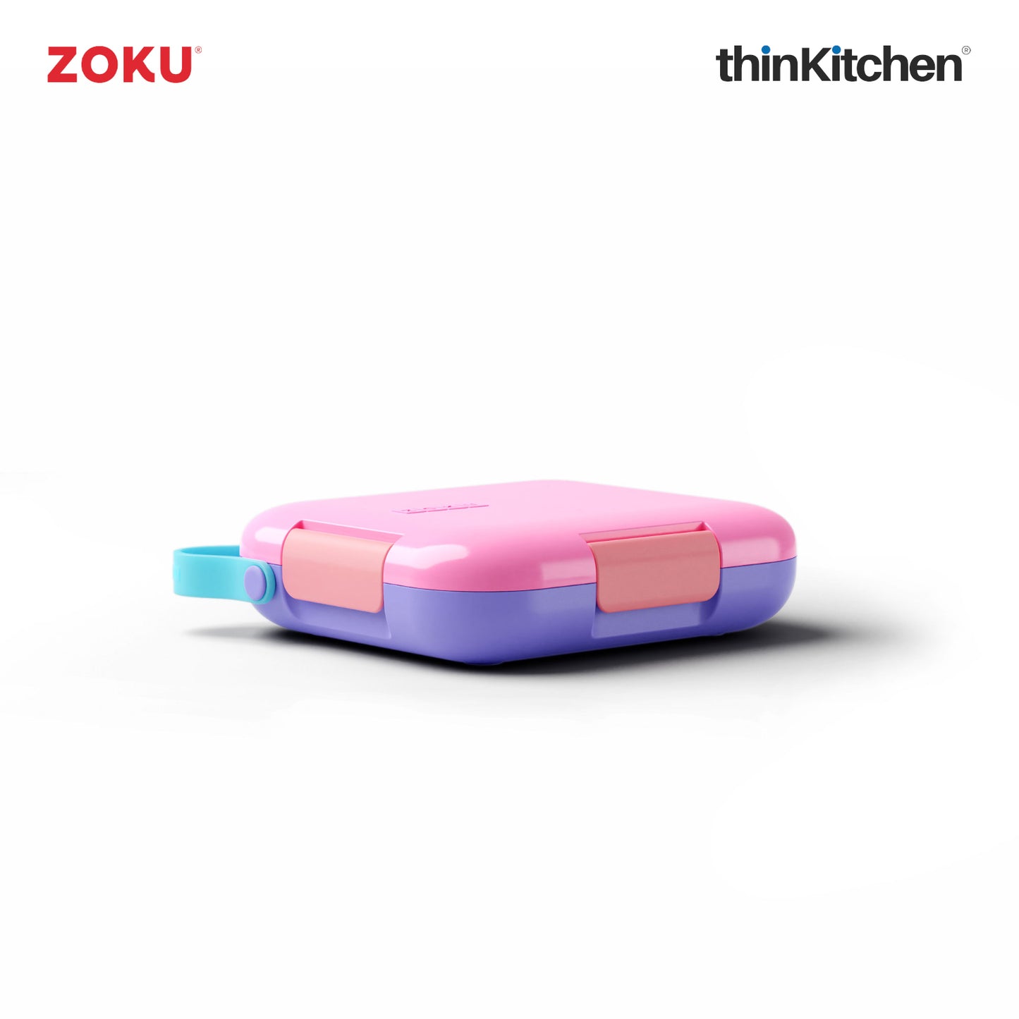 Zoku Premium Pink Neat Bento Box | Leakproof Kids Lunch & Food Container