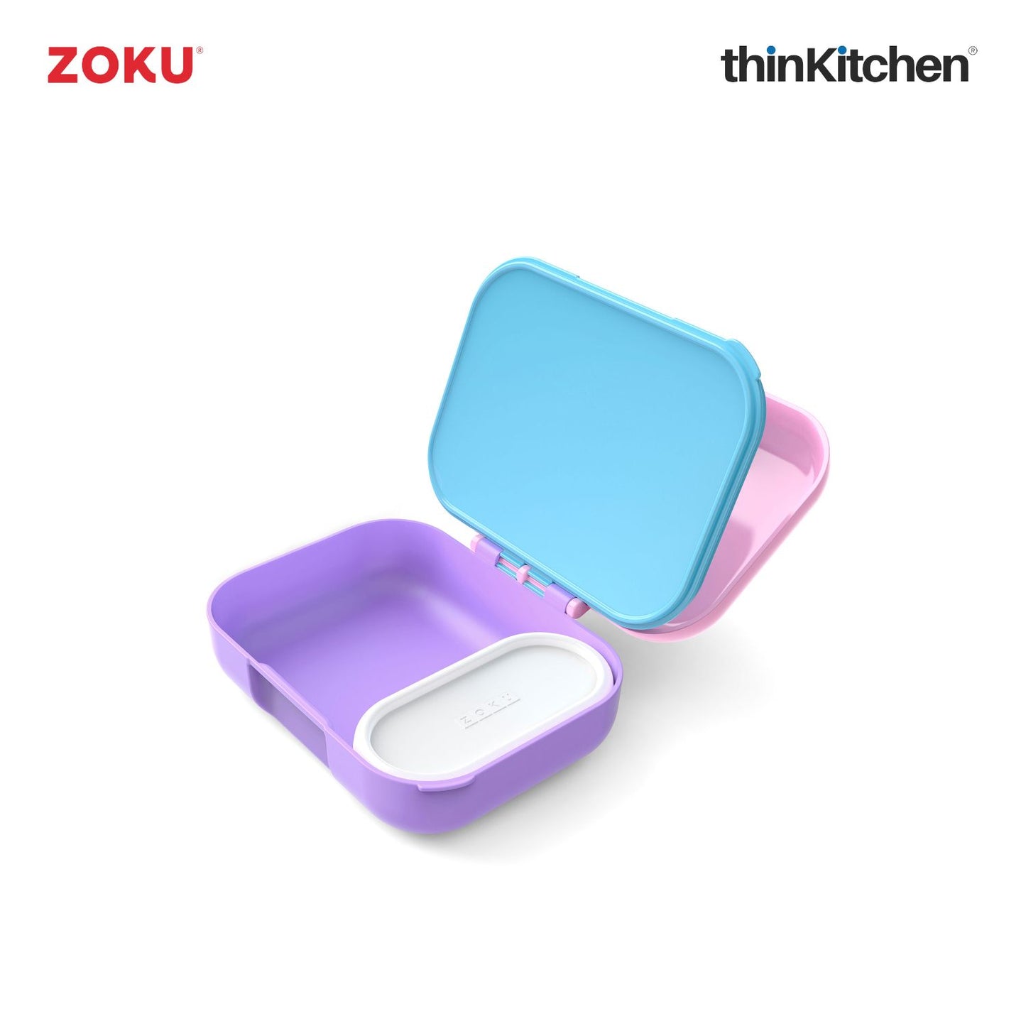 Zoku Neat Bento Jr Kids Lunch Box Pink | Tiffin Box For Kids