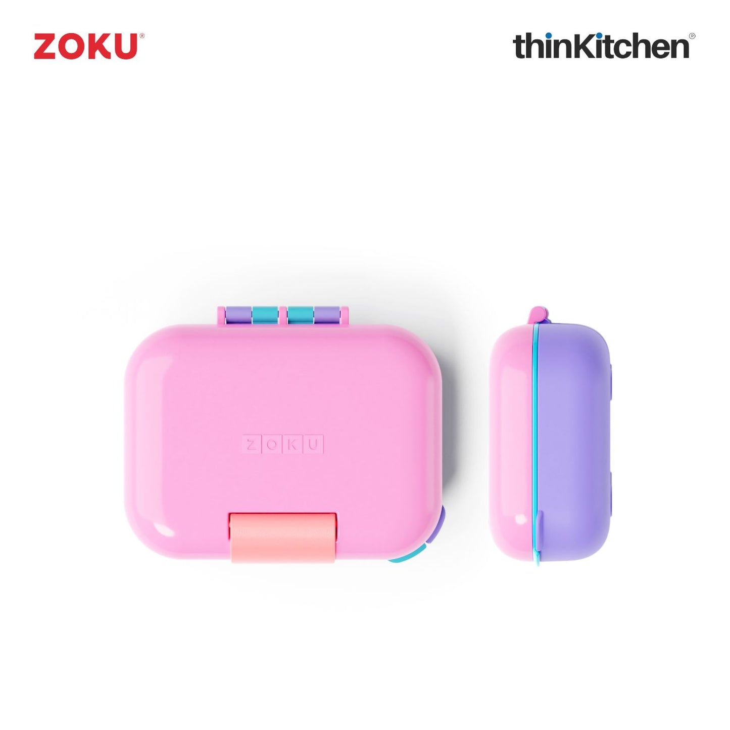 Zoku Neat Bento Jr Kids Lunch Box Pink | Tiffin Box For Kids