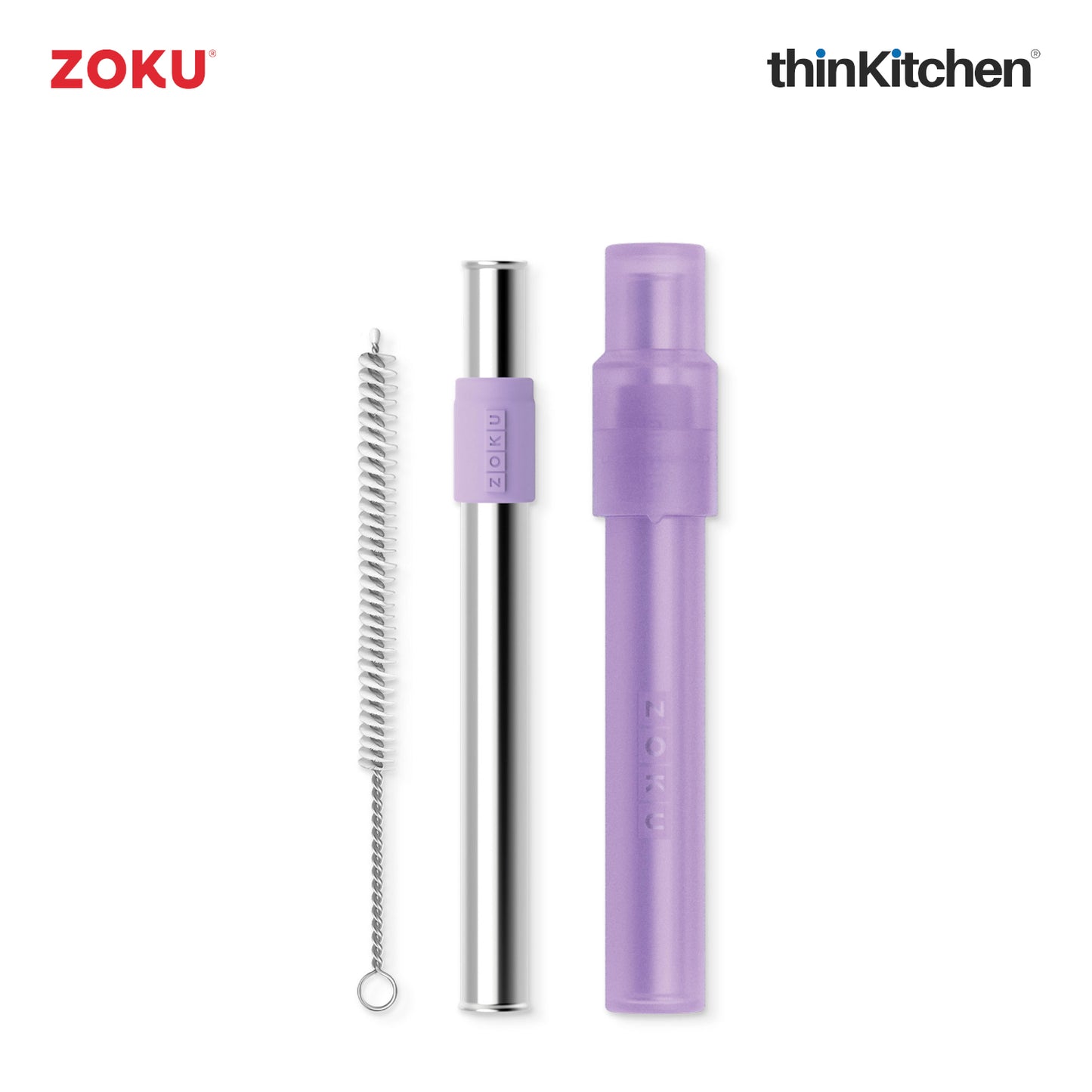 Zoku Jumbo Pocket Straw Purple
