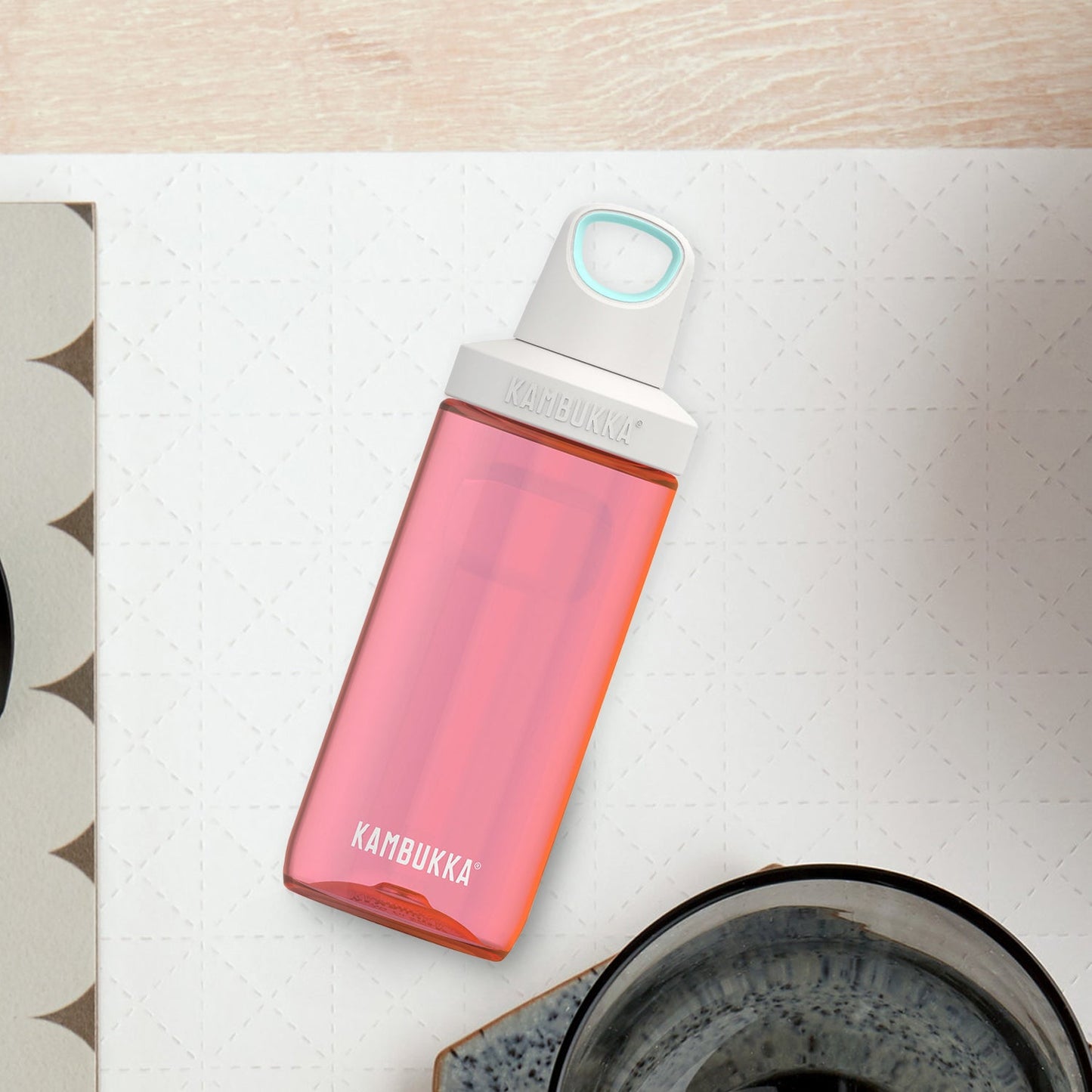 Kambukka Reno Kids Strawberry Ice Water Bottle With Twist Lid, 500ml