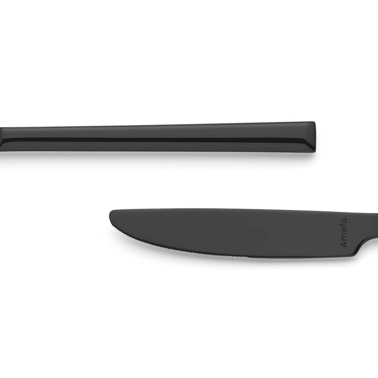 Amefa Metropole Black Stainless Steel Dinner Knife Set, 6-Pieces